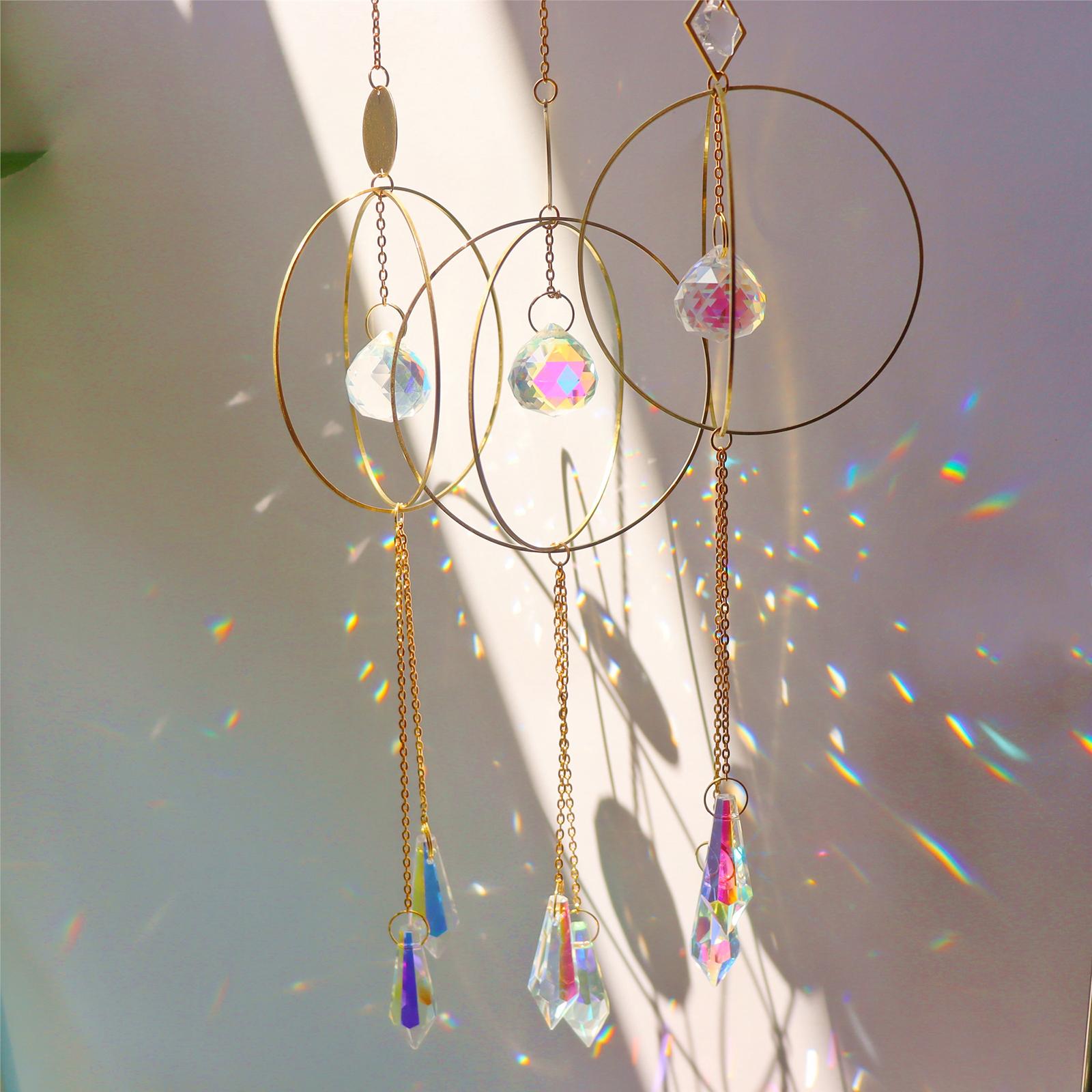 Crystal Suncatcher Rainbow Maker Yard Patio Window Hanging Decor Sun Catcher style 3