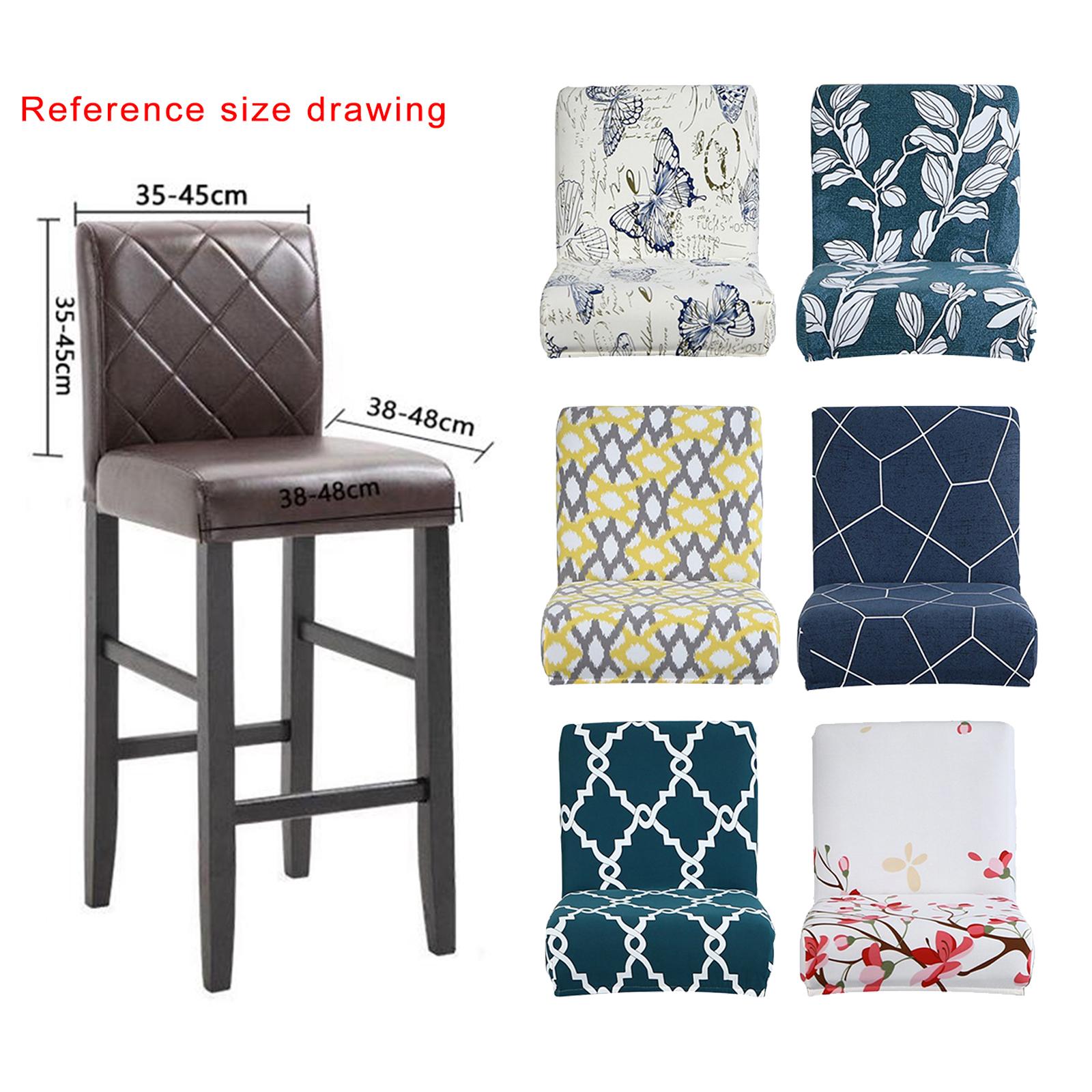 Printed Soft Low Back Chair Cover Removable Dustproof Facilities Comfortable Blue