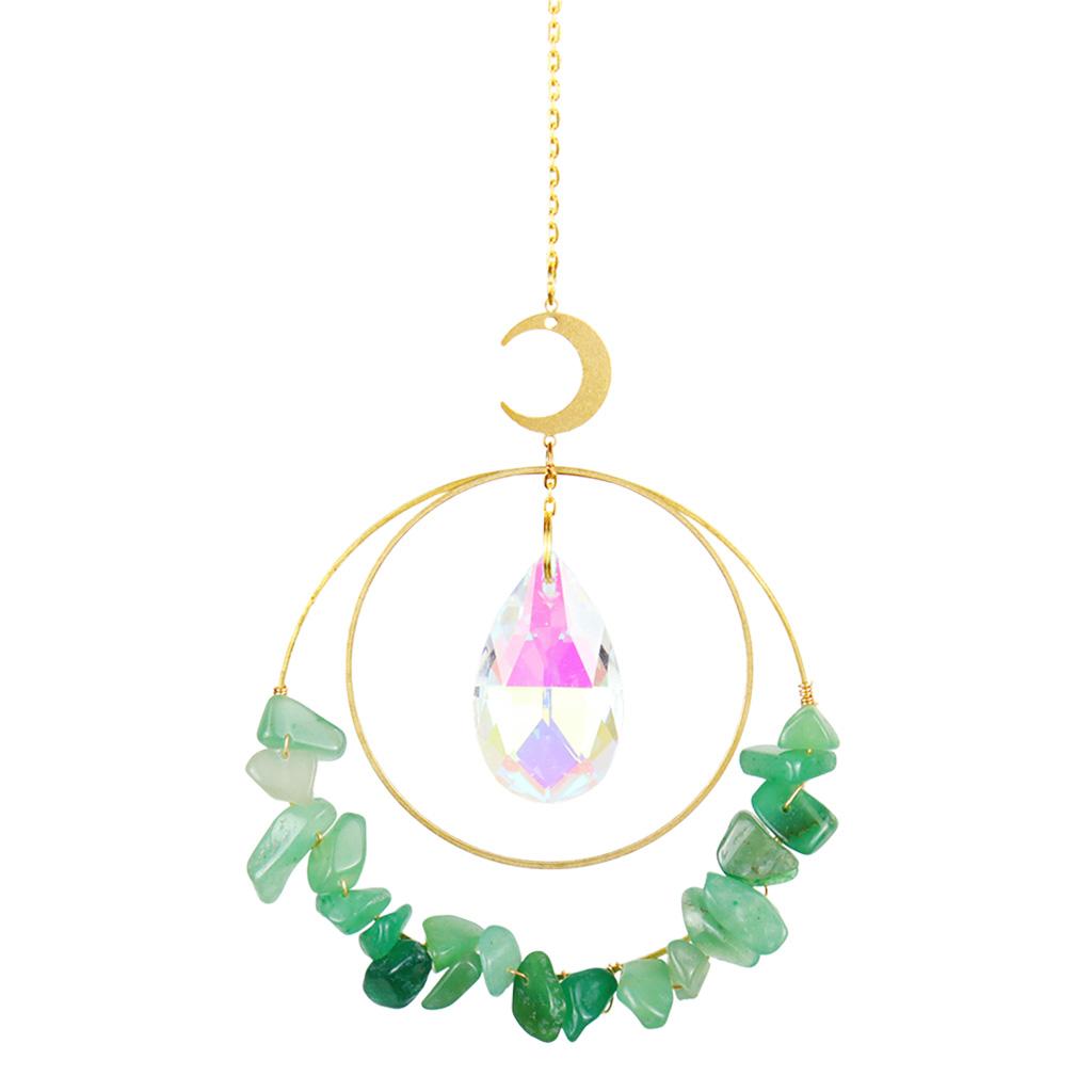 Rainbow Sun Catcher Hanging Crystal Suncatcher Window Decor Green Crystal