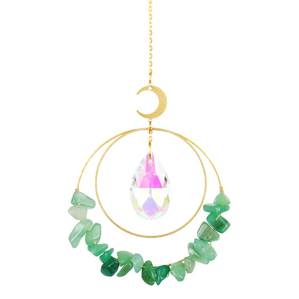 Rainbow Sun Catcher Hanging Crystal Suncatcher Window Decor Green Crystal