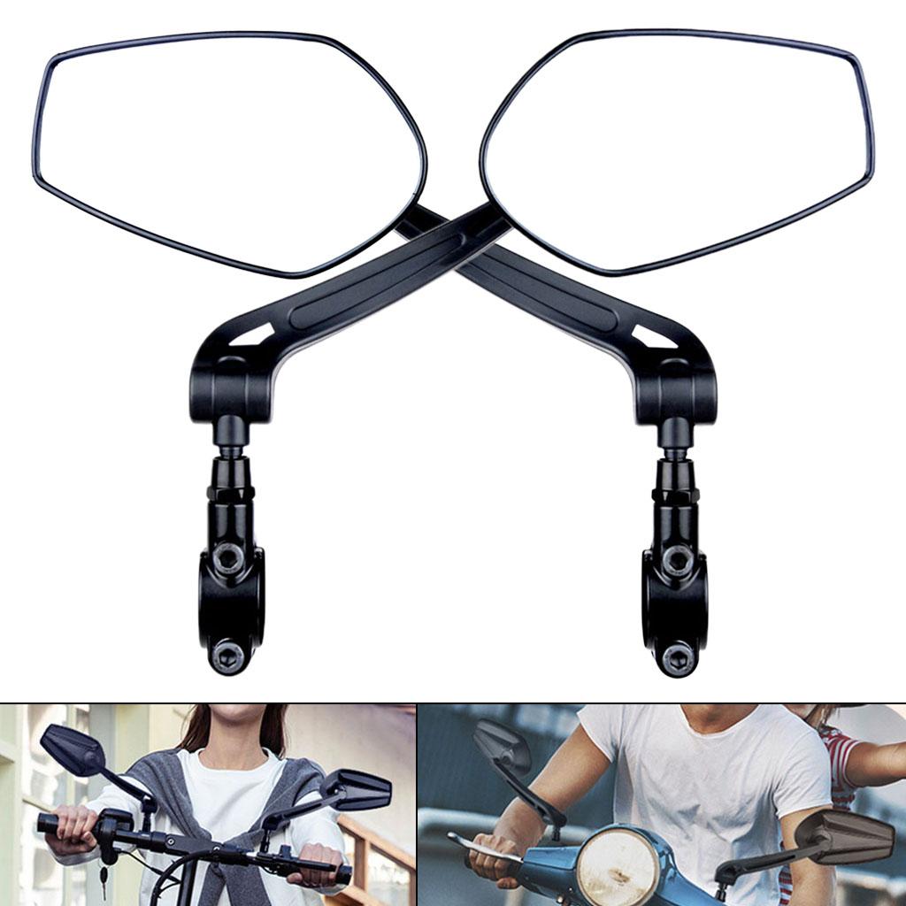 Handlebar Bike Mirror Wide Range Mountain Bike Reflector Rearview Mirror left and right