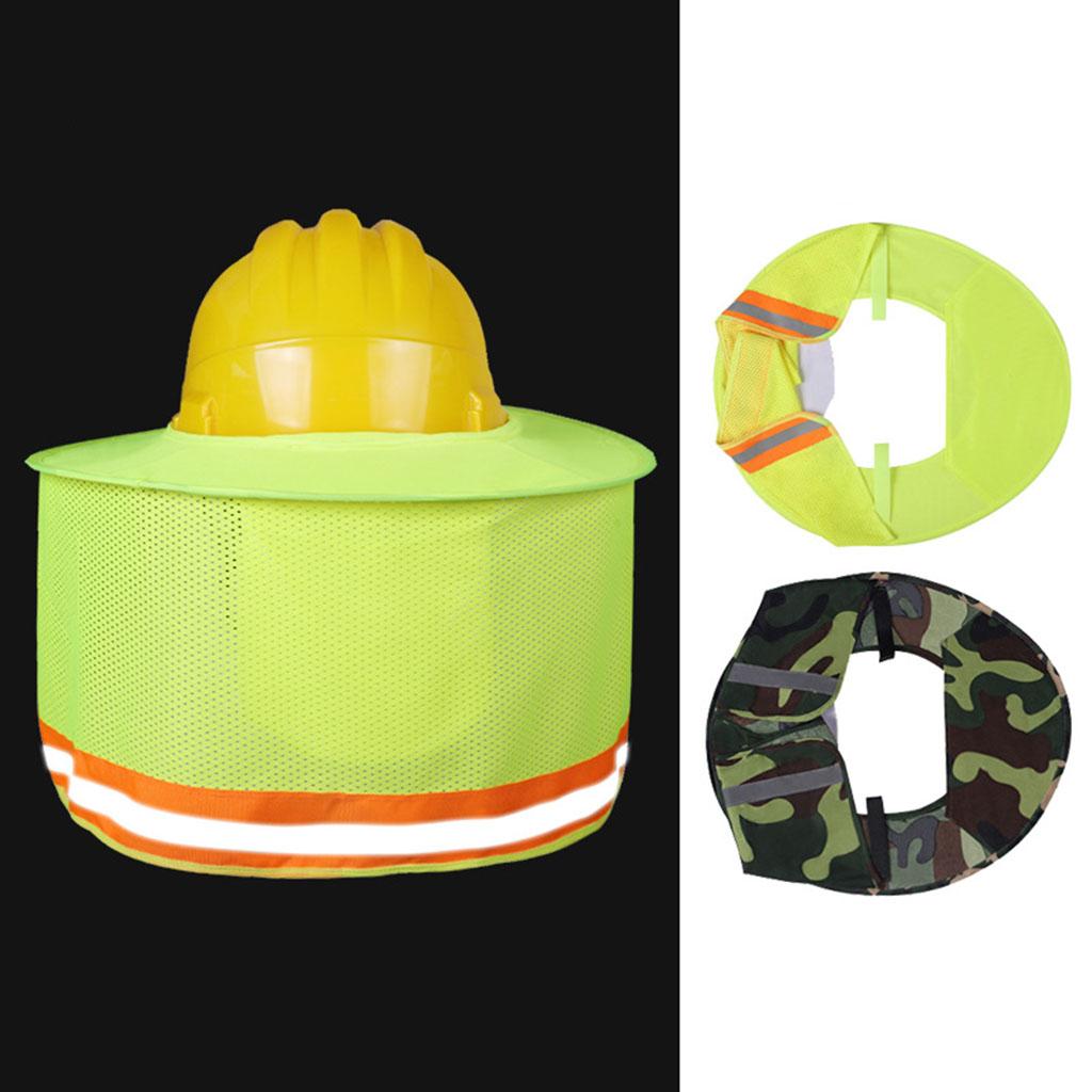 Hard Hat Sun Shield Reflective Brim Mesh Sun Shade Camouflage