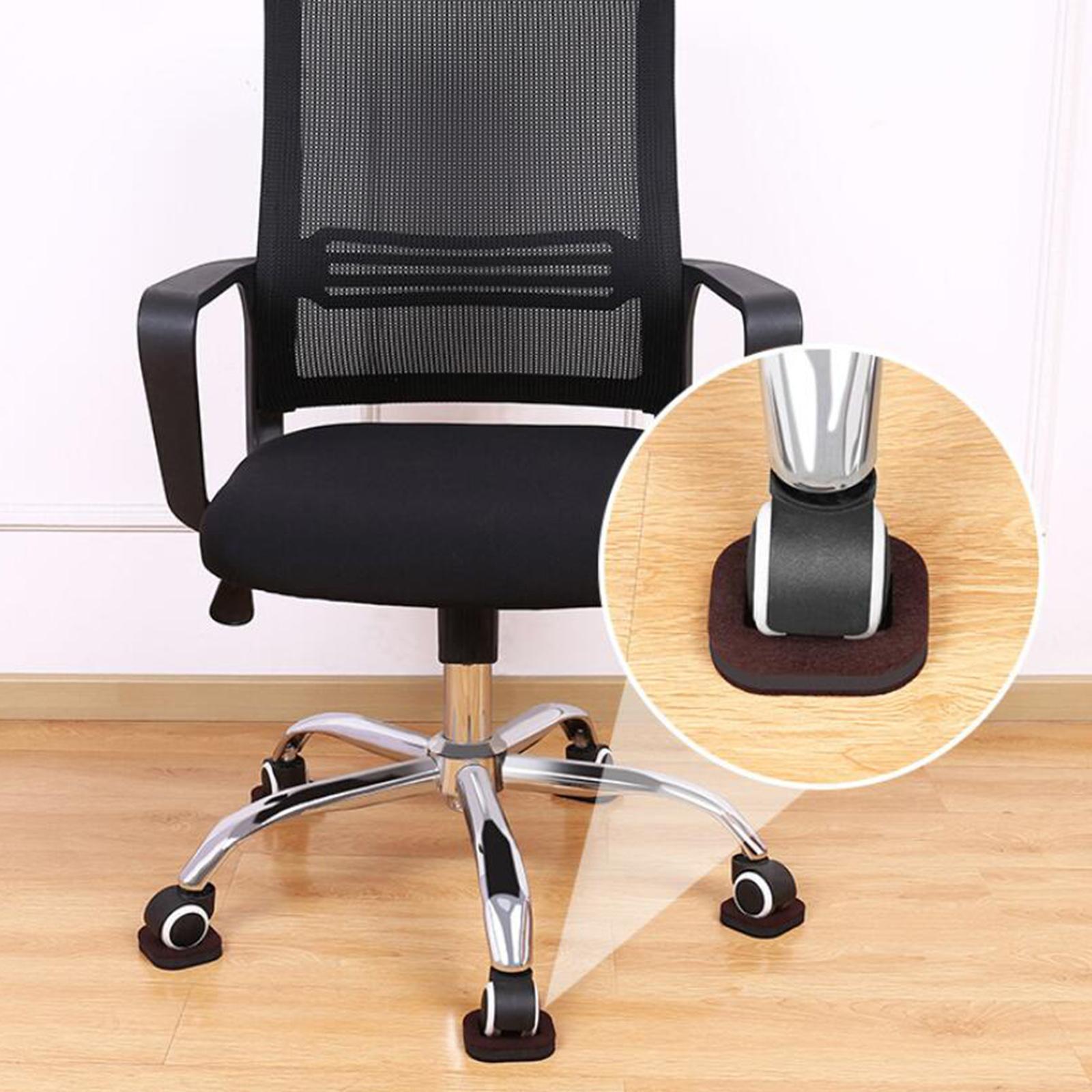 5x Furniture Cups Bed Stoppers Furniture Wheel Stoppers ABS Black