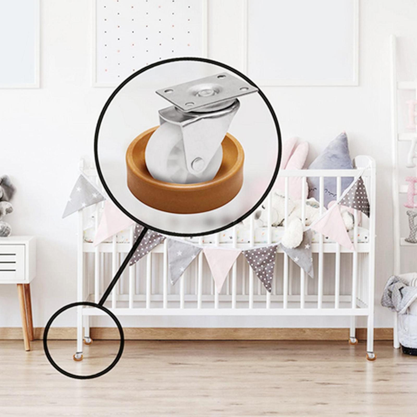 4pcs Furniture Gripper Cups Round Floor Protectors 43mm for Sofa Bed Pianos brown