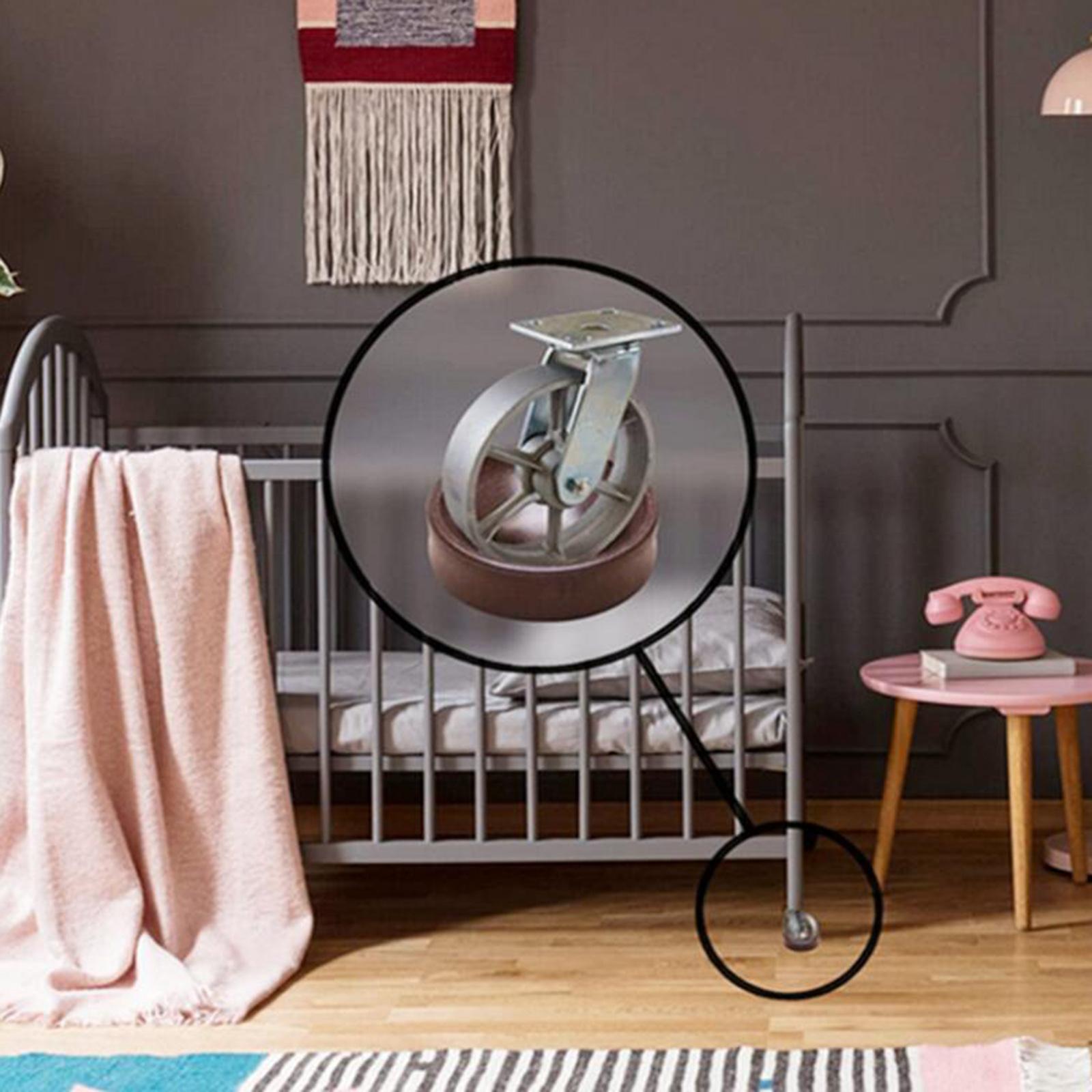 4pcs Furniture Gripper Cups Round Floor Protectors 43mm for Sofa Bed Pianos brown