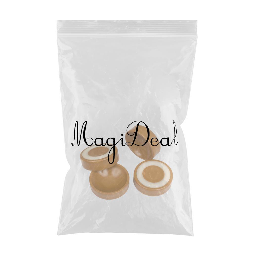 4pcs Furniture Gripper Cups Round Floor Protectors 43mm for Sofa Bed Pianos brown