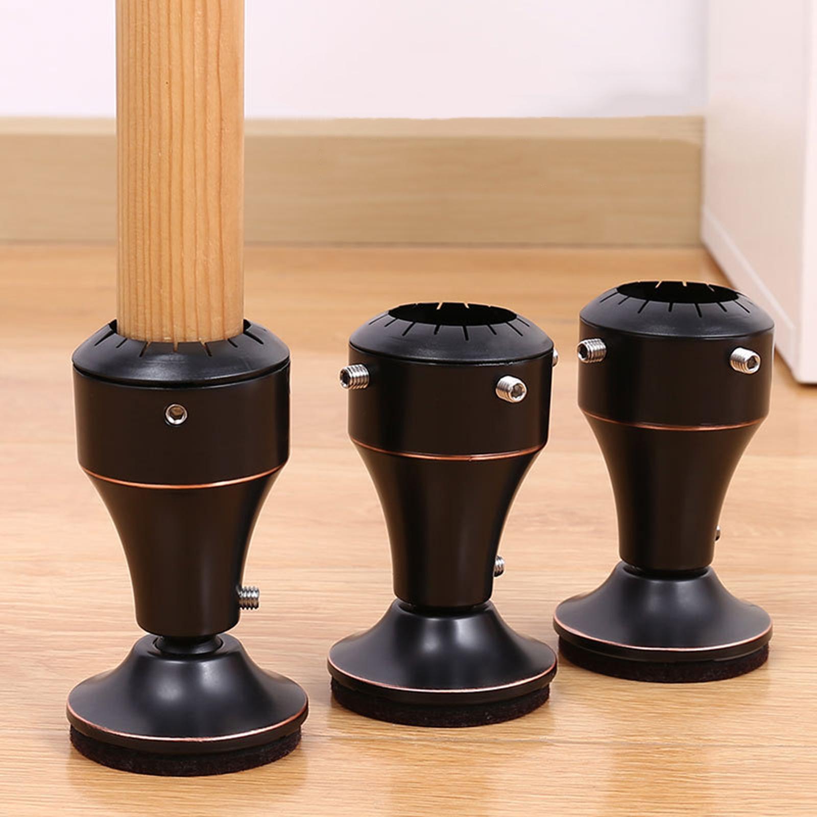 Adjustable Chair Riser Lifter Sofa Legs Riser Table Feet Protector Black