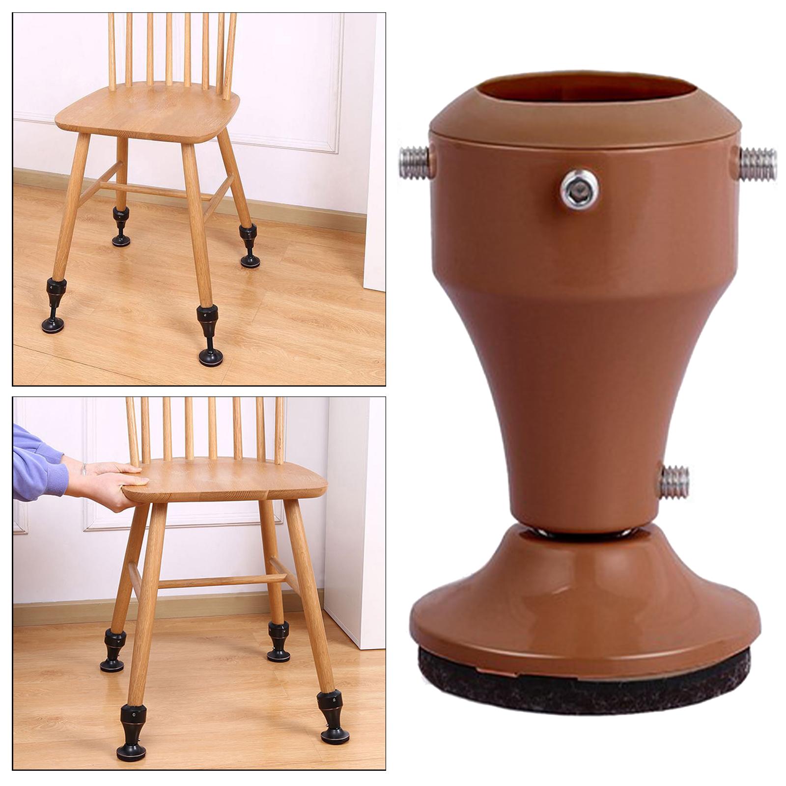 Adjustable Chair Riser Lifter Sofa Legs Riser Table Feet Protector Brown