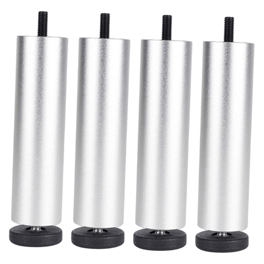 4pcs Aluminum Alloy Furniture Legs Sofa Couch Table Cabinet TV Stand Legs Silver 20cm