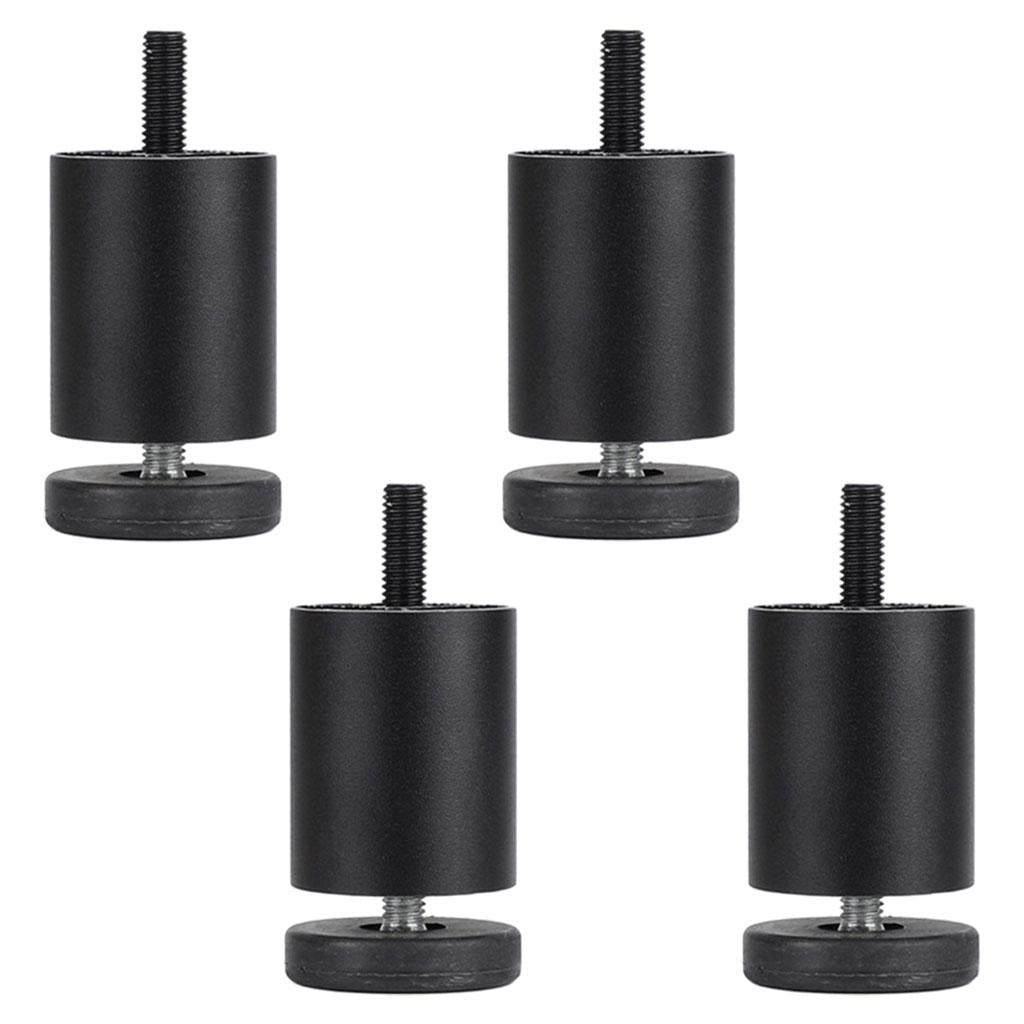 4pcs Aluminum Alloy Furniture Legs Sofa Couch Table Cabinet TV Stand Legs Black 6cm