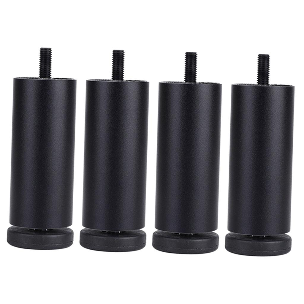 4pcs Aluminum Alloy Furniture Legs Sofa Couch Table Cabinet TV Stand Legs Black 15cm