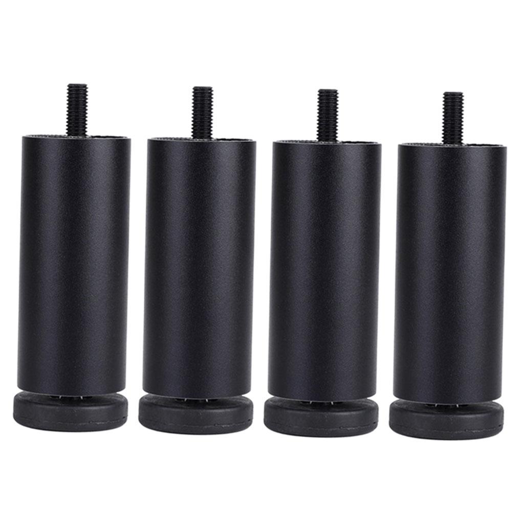4pcs Aluminum Alloy Furniture Legs Sofa Couch Table Cabinet TV Stand Legs Black 18cm
