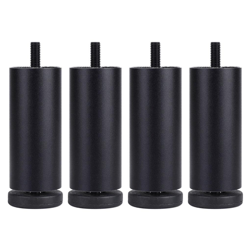 4pcs Aluminum Alloy Furniture Legs Sofa Couch Table Cabinet TV Stand Legs Black 18cm