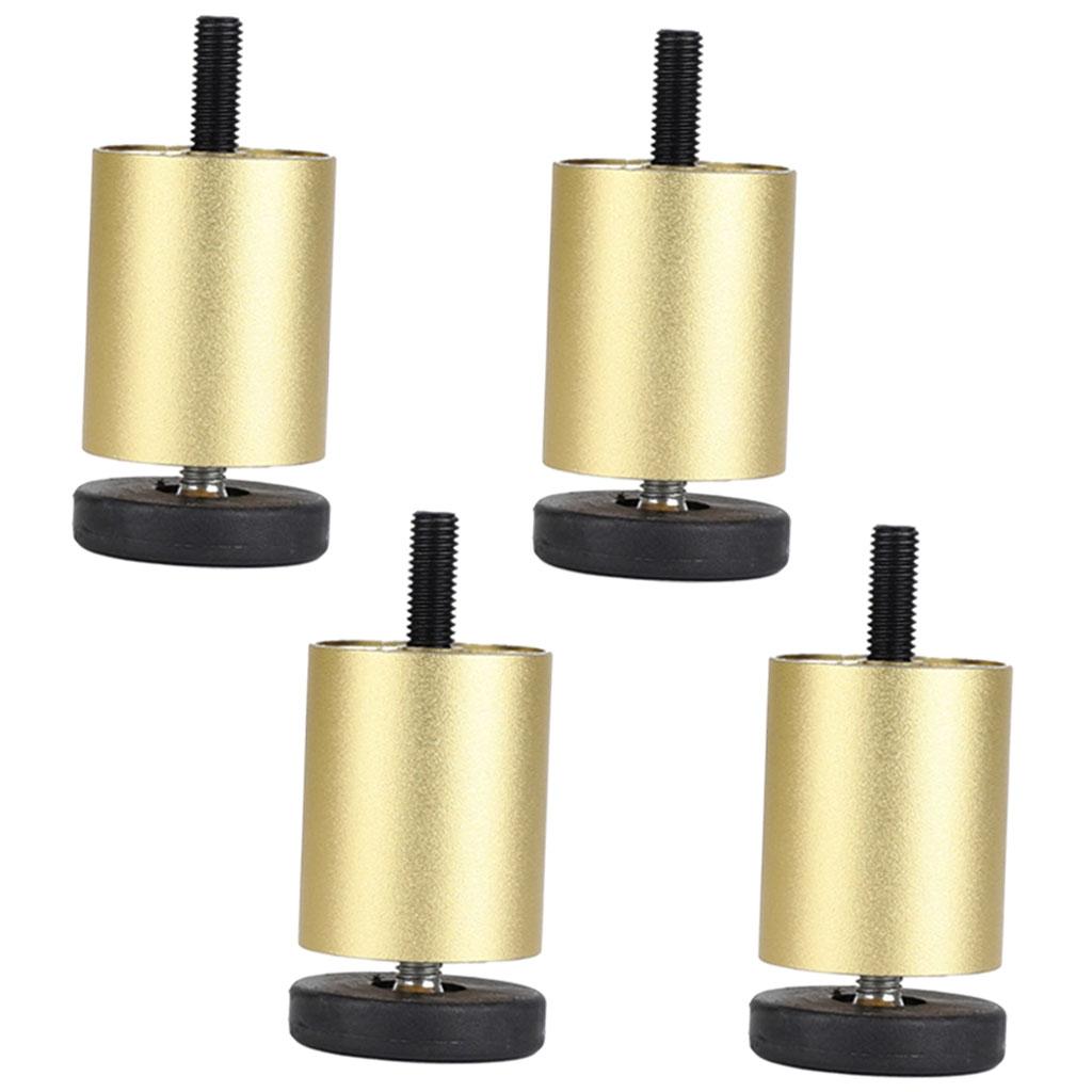 4pcs Aluminum Alloy Furniture Legs Sofa Couch Table Cabinet TV Stand Legs Golden 6cm