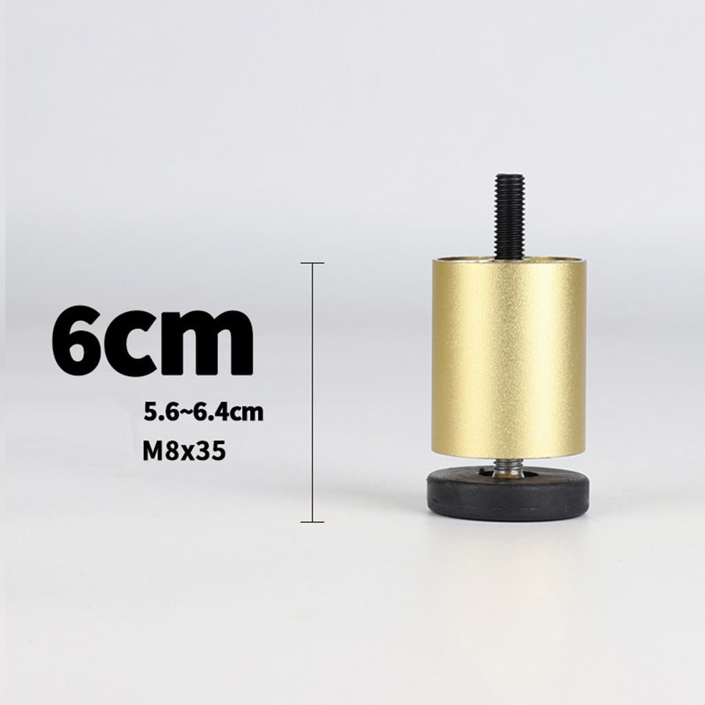 4pcs Aluminum Alloy Furniture Legs Sofa Couch Table Cabinet TV Stand Legs Golden 6cm