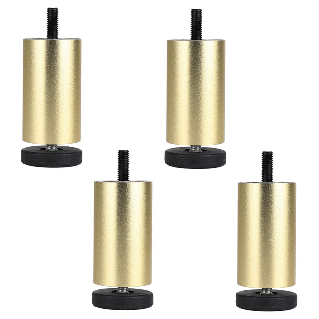 4pcs Aluminum Alloy Furniture Legs Sofa Couch Table Cabinet TV Stand Legs Golden 10cm