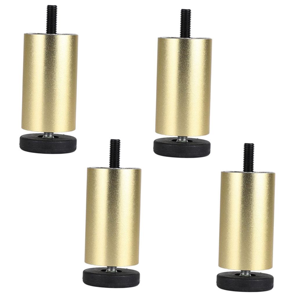 4pcs Aluminum Alloy Furniture Legs Sofa Couch Table Cabinet TV Stand Legs Golden 12cm