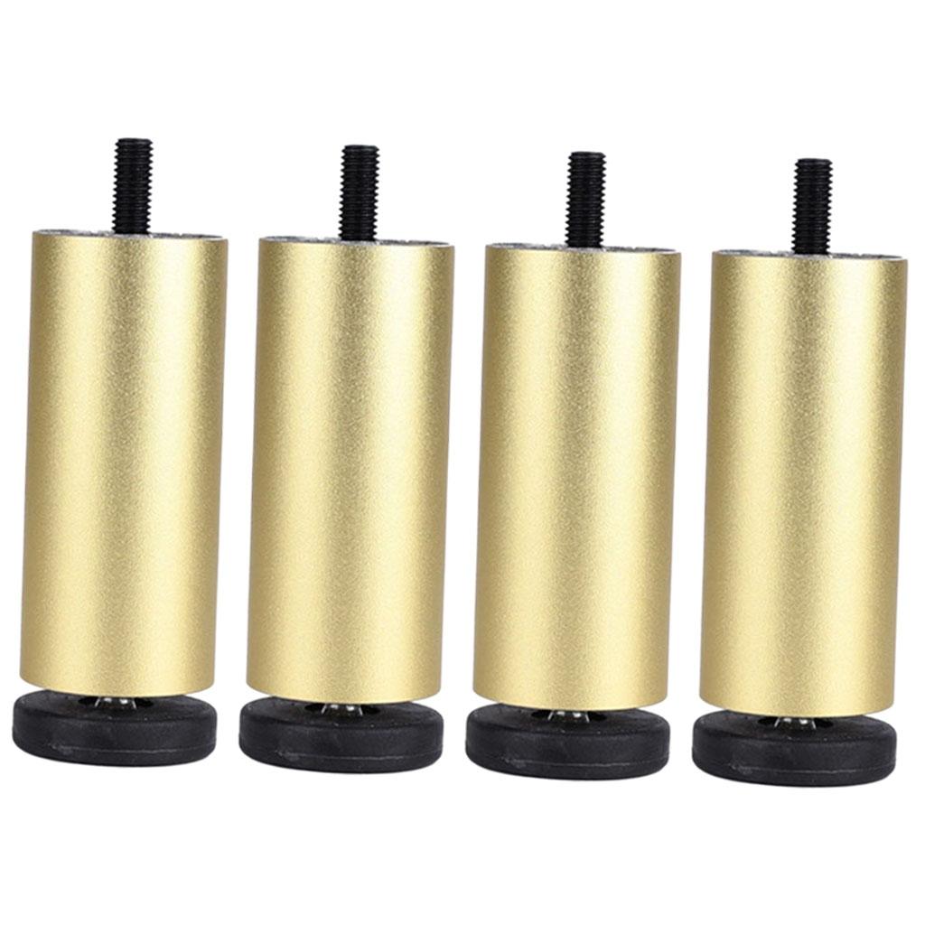 4pcs Aluminum Alloy Furniture Legs Sofa Couch Table Cabinet TV Stand Legs Golden 15cm