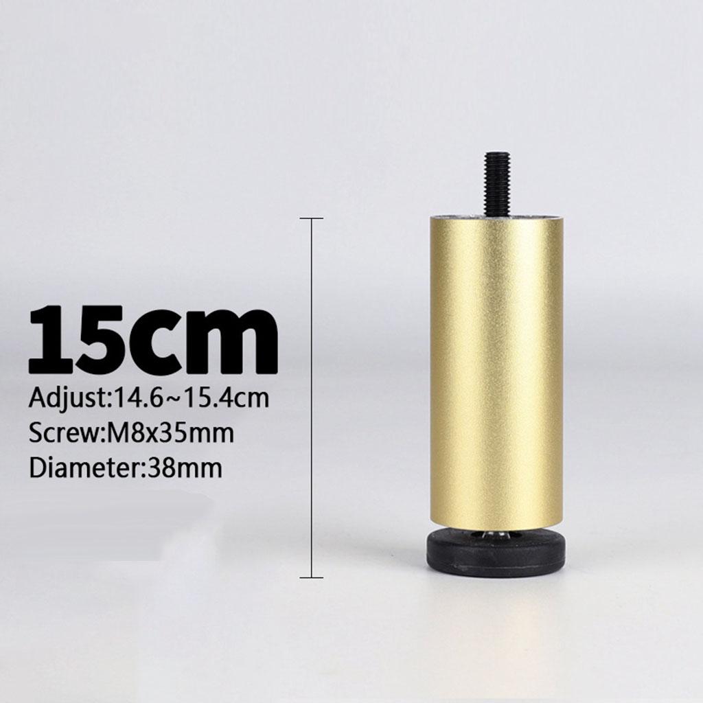 4pcs Aluminum Alloy Furniture Legs Sofa Couch Table Cabinet TV Stand Legs Golden 15cm