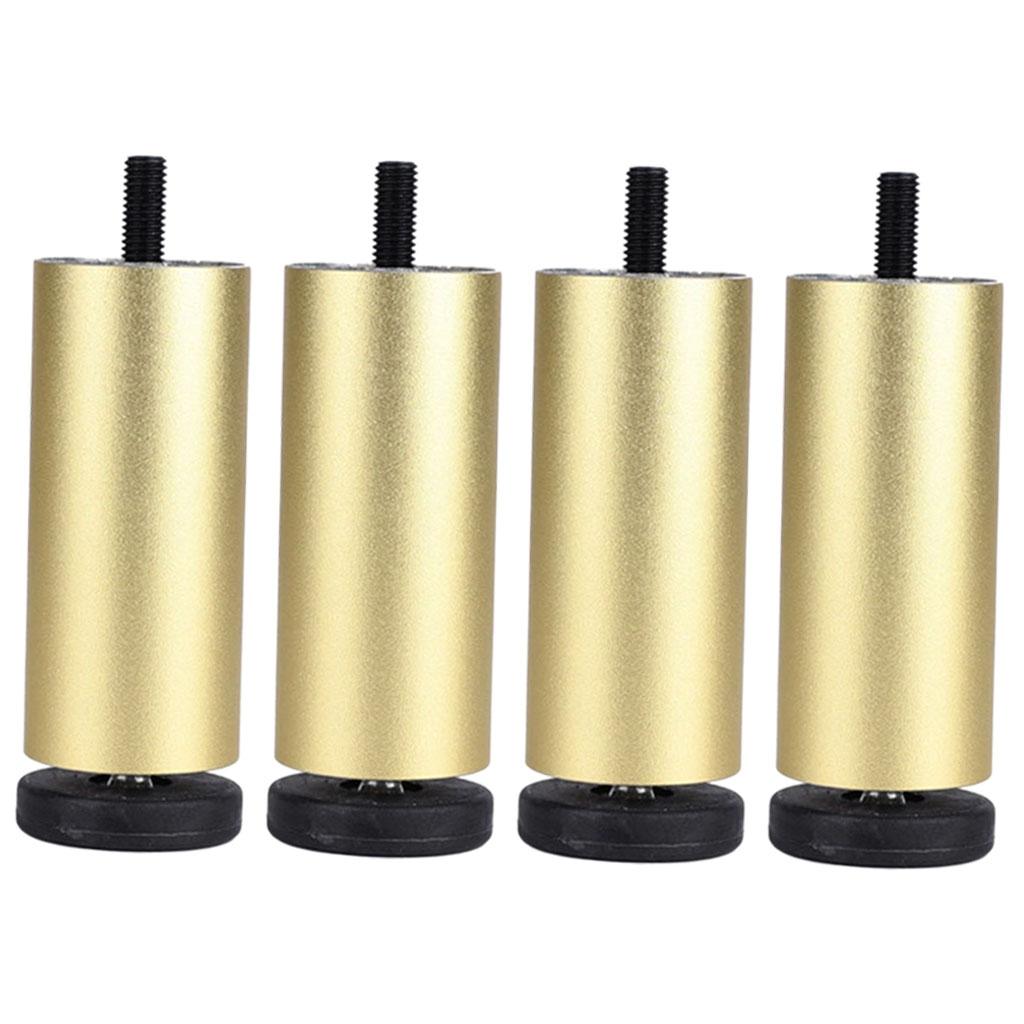 4pcs Aluminum Alloy Furniture Legs Sofa Couch Table Cabinet TV Stand Legs Golden 18cm