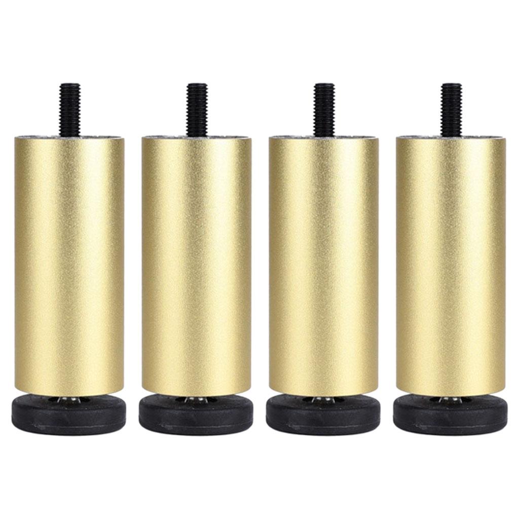 4pcs Aluminum Alloy Furniture Legs Sofa Couch Table Cabinet TV Stand Legs Golden 18cm
