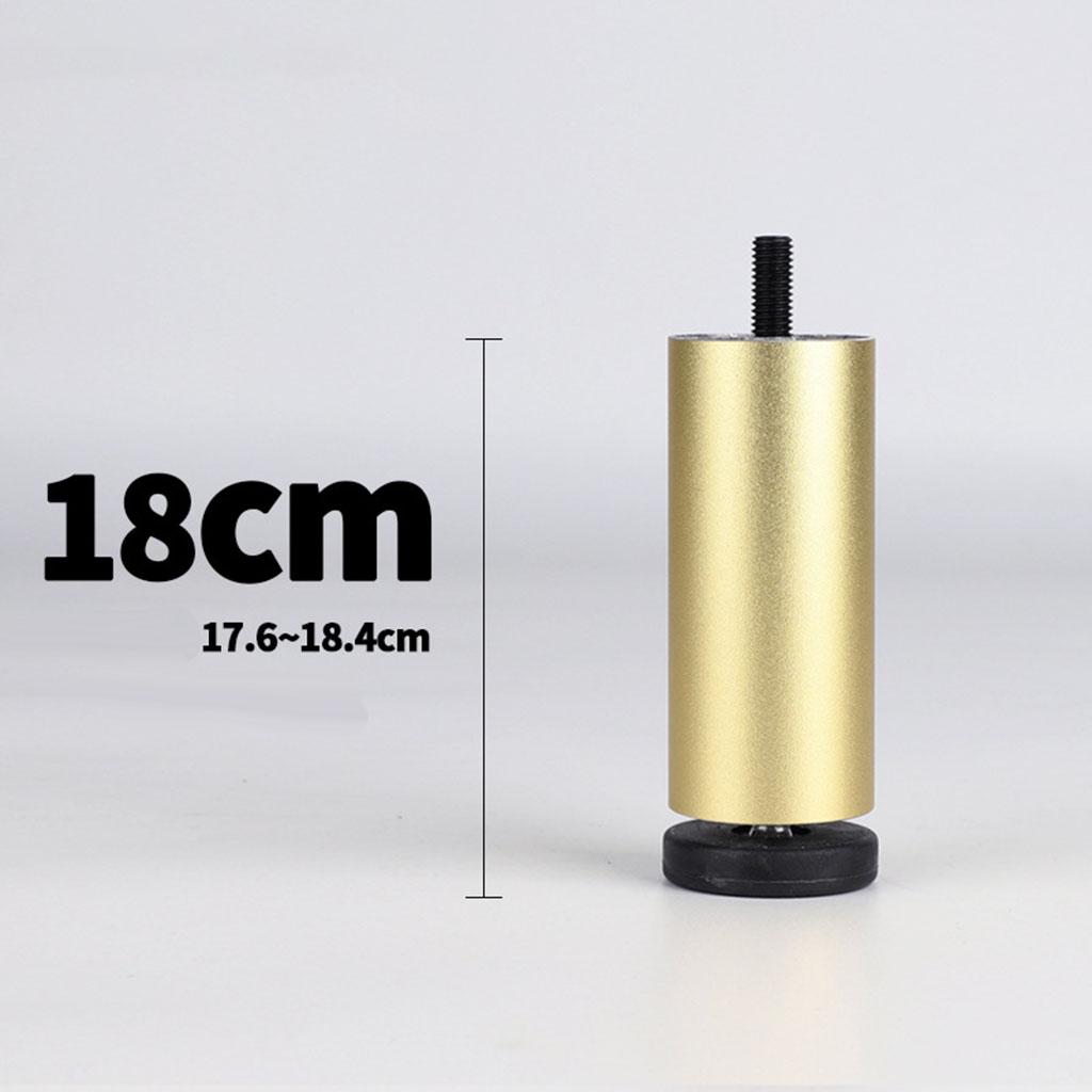 4pcs Aluminum Alloy Furniture Legs Sofa Couch Table Cabinet TV Stand Legs Golden 18cm