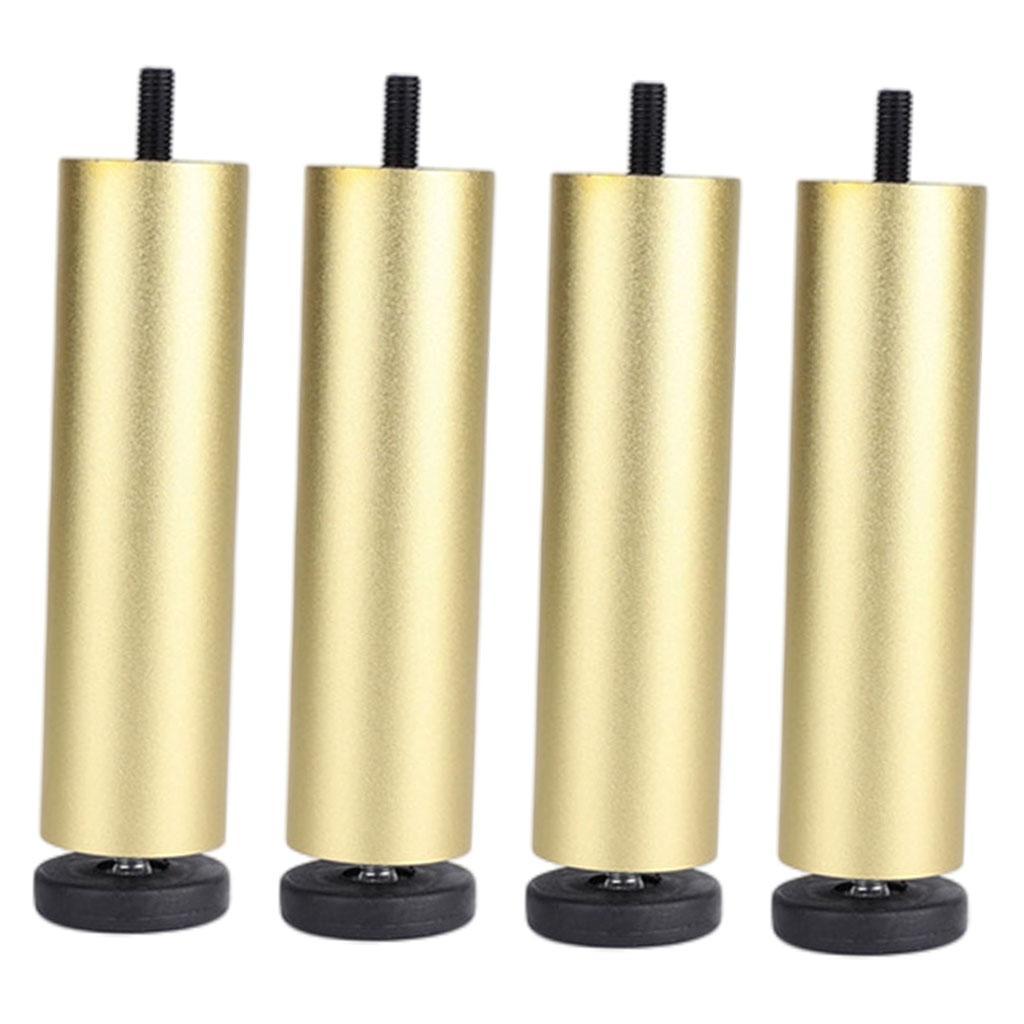 4pcs Aluminum Alloy Furniture Legs Sofa Couch Table Cabinet TV Stand Legs Golden 25cm