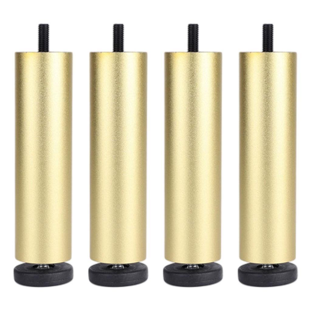 4pcs Aluminum Alloy Furniture Legs Sofa Couch Table Cabinet TV Stand Legs Golden 25cm