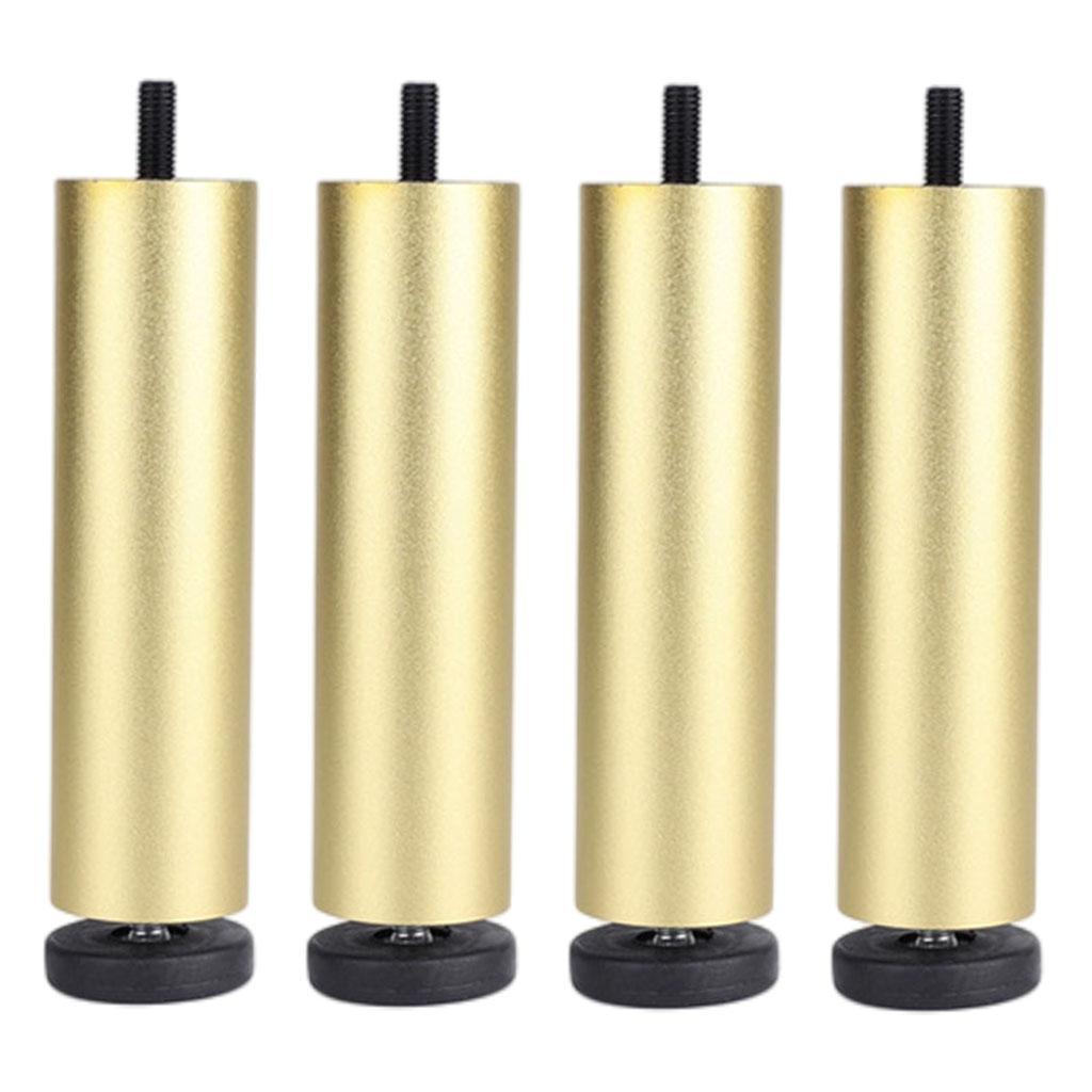4pcs Aluminum Alloy Furniture Legs Sofa Couch Table Cabinet TV Stand Legs Golden 25cm