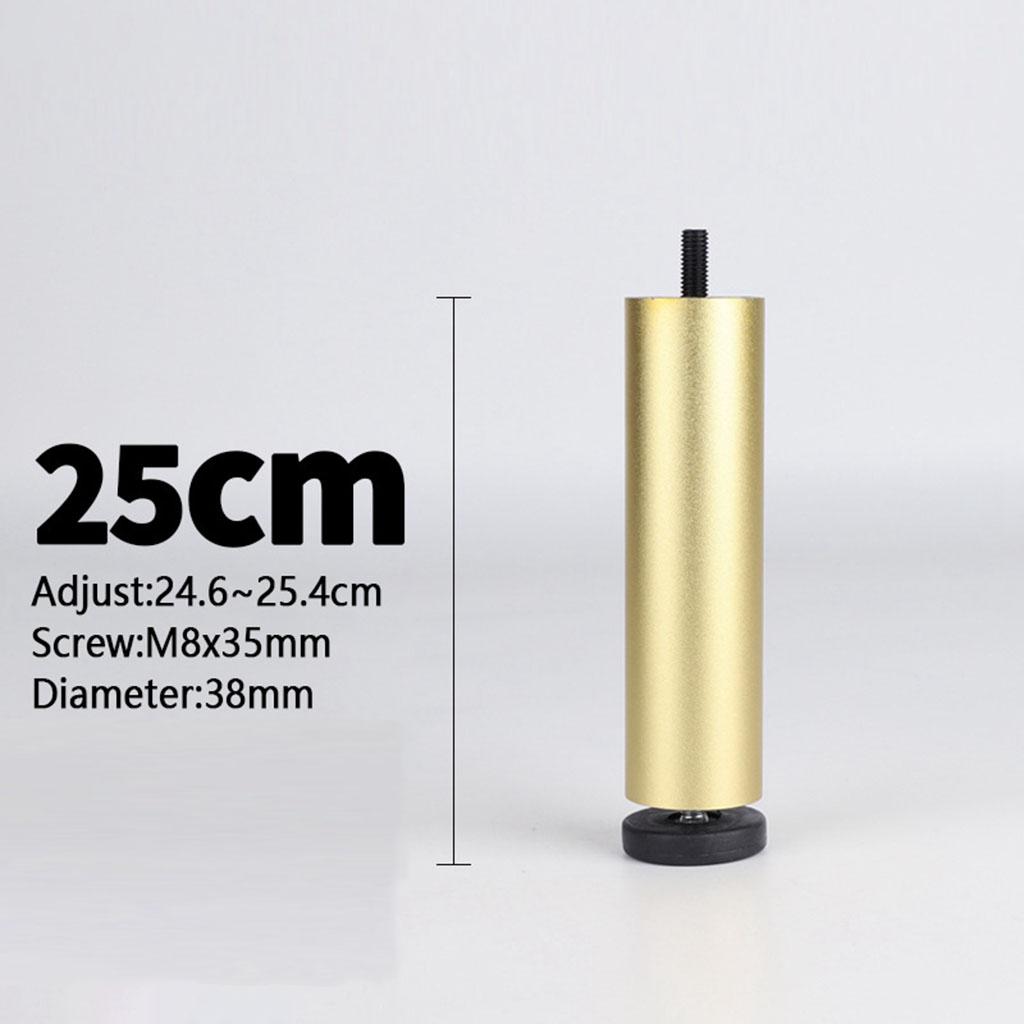 4pcs Aluminum Alloy Furniture Legs Sofa Couch Table Cabinet TV Stand Legs Golden 25cm