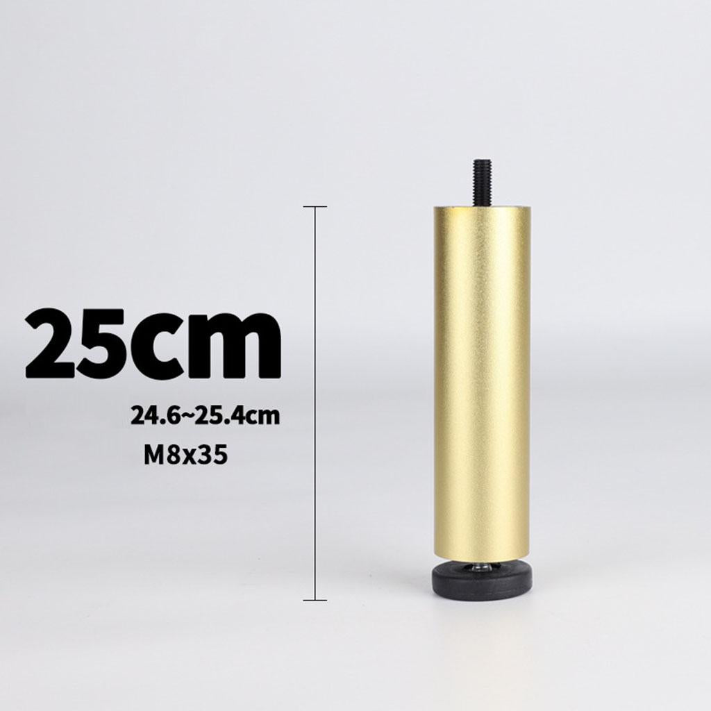 4pcs Aluminum Alloy Furniture Legs Sofa Couch Table Cabinet TV Stand Legs Golden 25cm