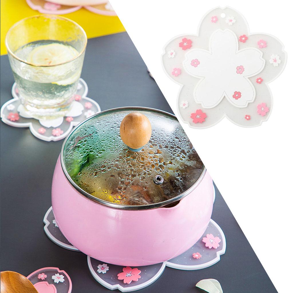 Durable Multi-Use Plastic Trivet Mat Cup Mat for Home Restaurant Office White 10cm