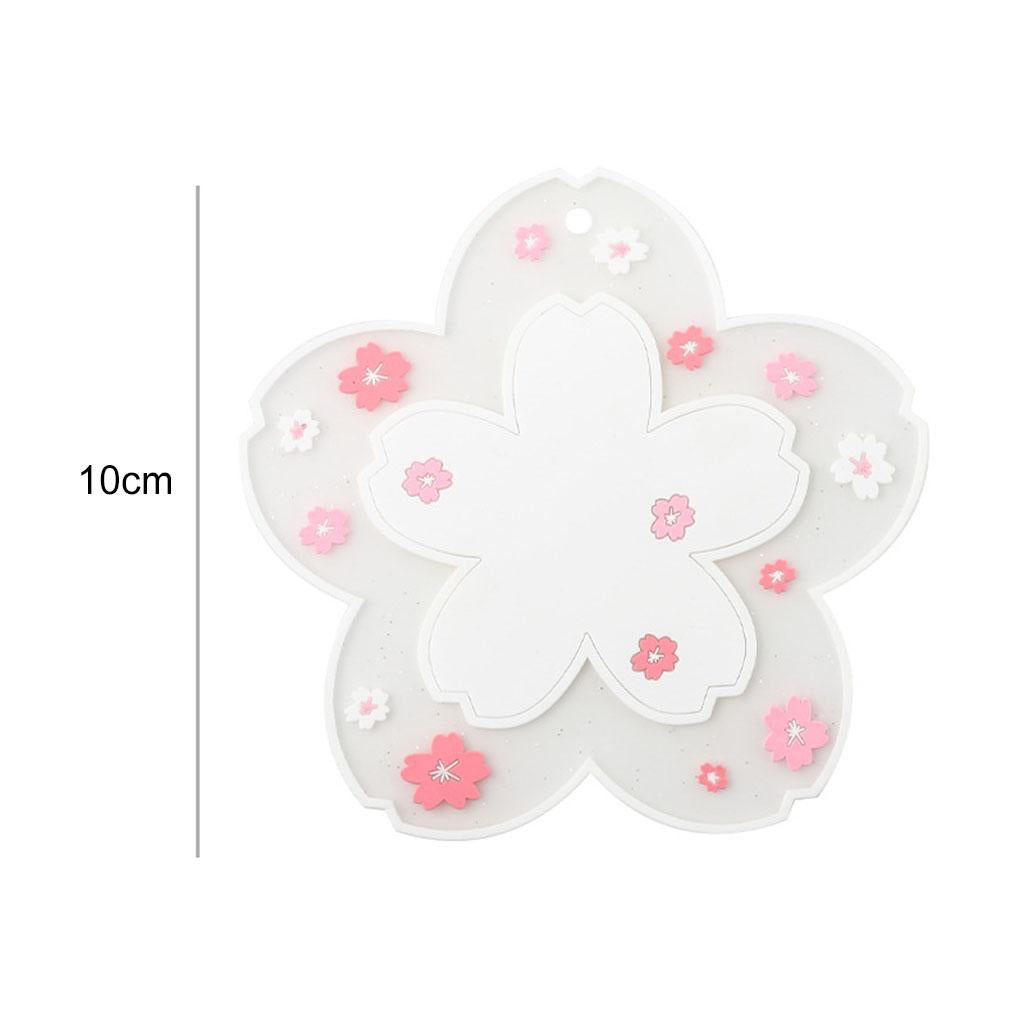 Durable Multi-Use Plastic Trivet Mat Cup Mat for Home Restaurant Office White 10cm