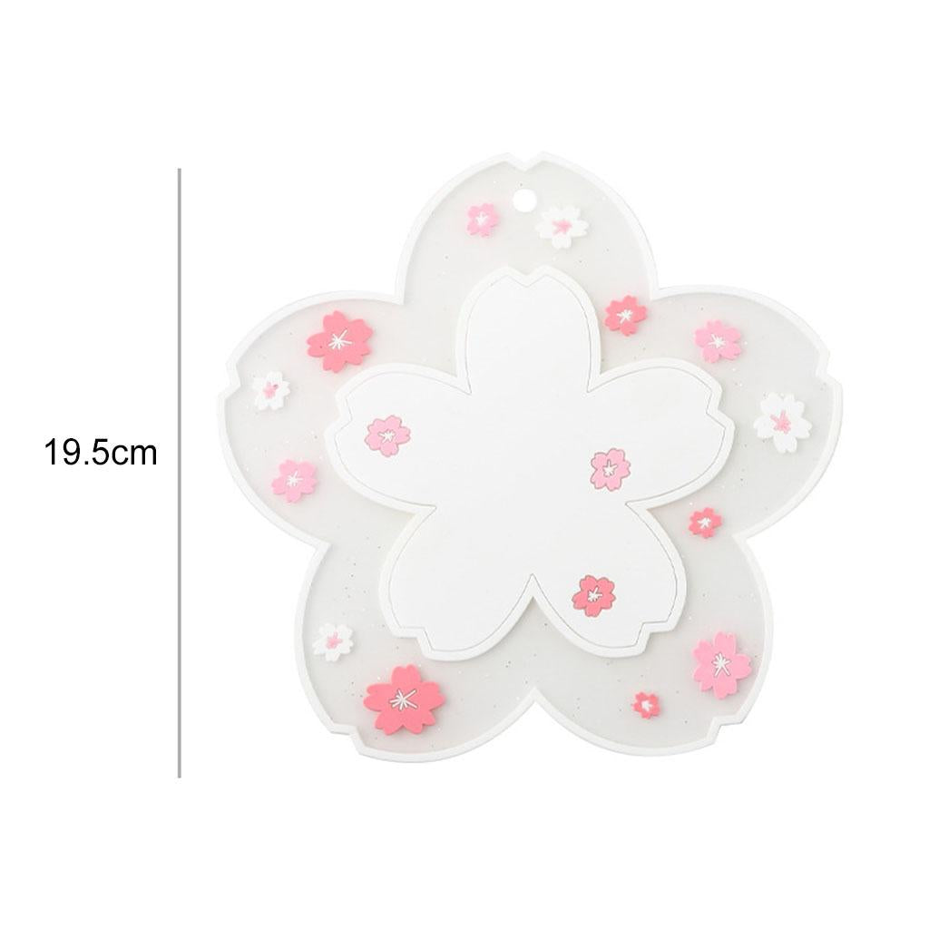Durable Multi-Use Plastic Trivet Mat Cup Mat for Home Restaurant Office White 19.5cm