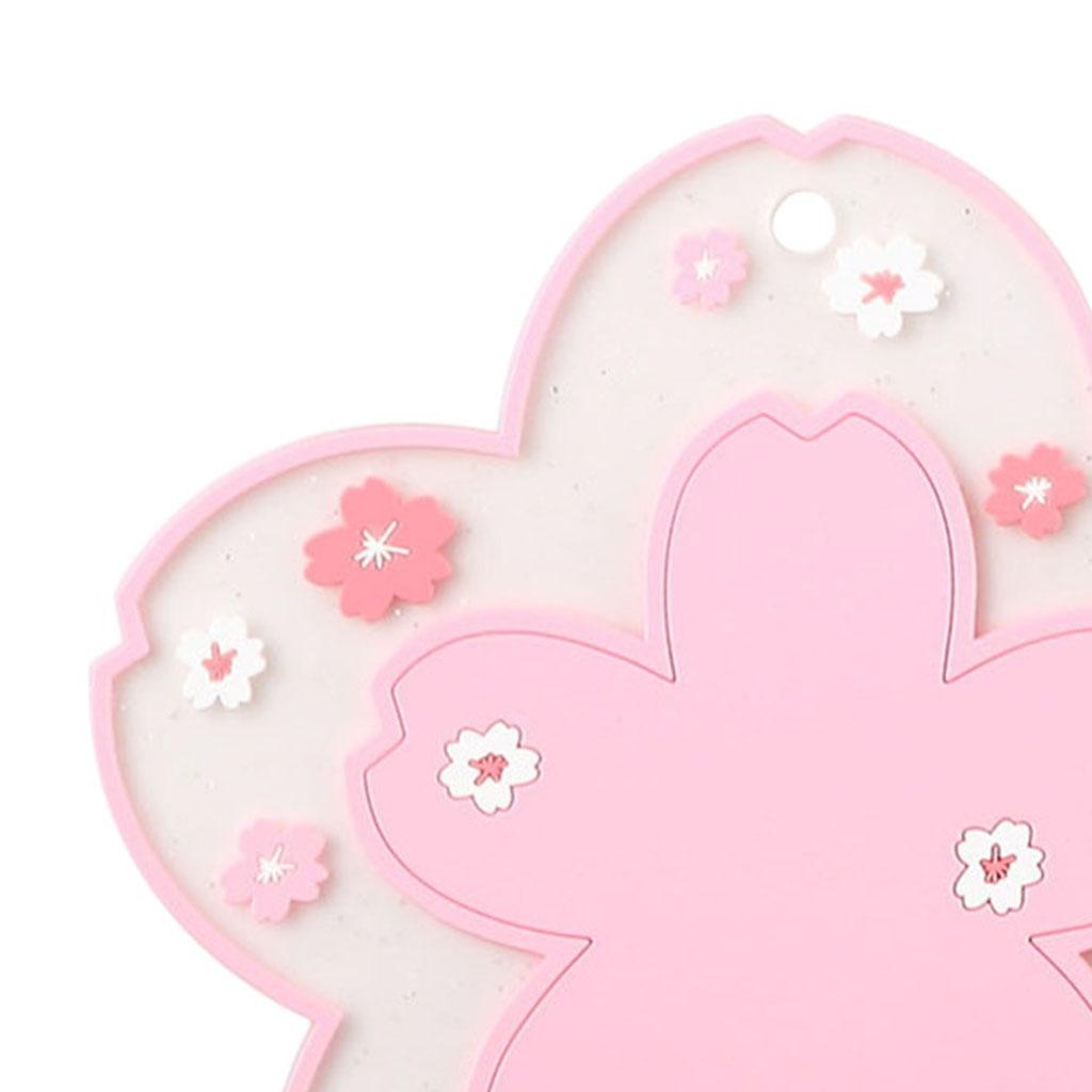 Durable Multi-Use Plastic Trivet Mat Cup Mat for Home Restaurant Office Pink 19.5cm