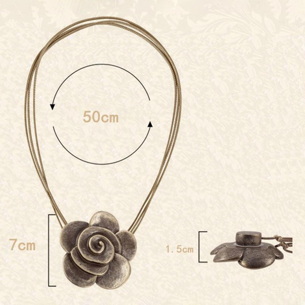 4x Flower Curtain Tiebacks Hooks Holder Buckles Drapery Holdback Coffee