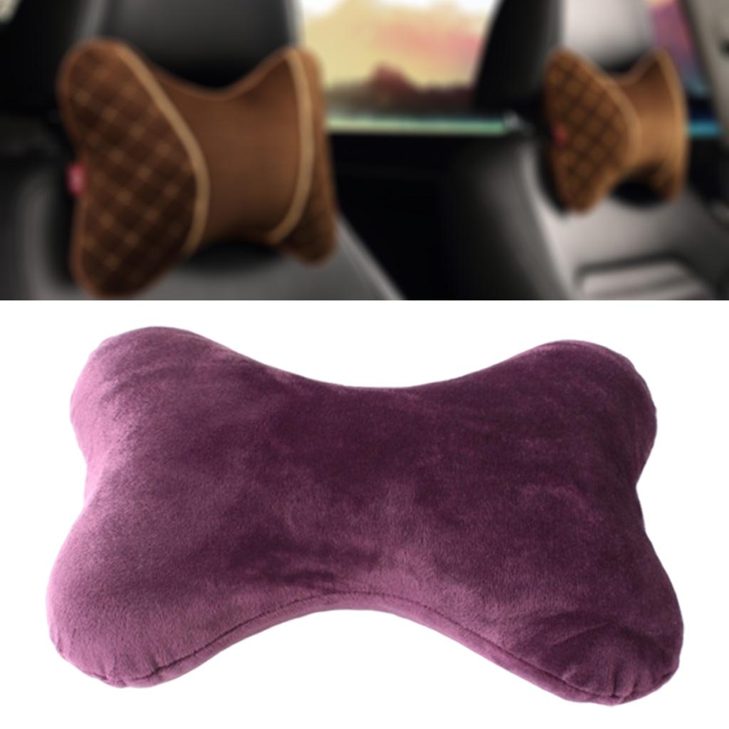 Single Car Seat Head Neck Rest Relieve Cushion Chair Support Pillow Headrest Elegant purple