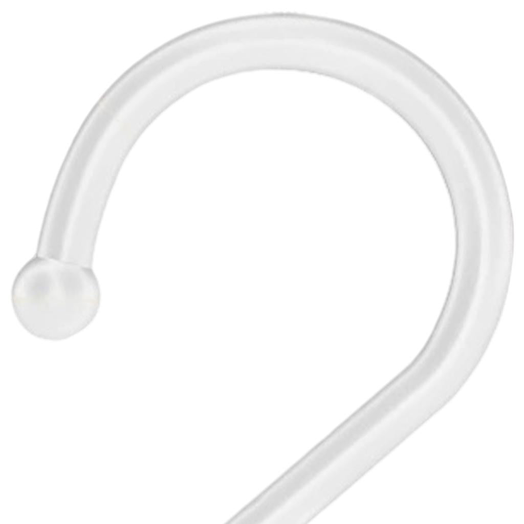 Set of 12 S Shower Curtain Hooks Rings Hanging Clothing Work Shop Office white