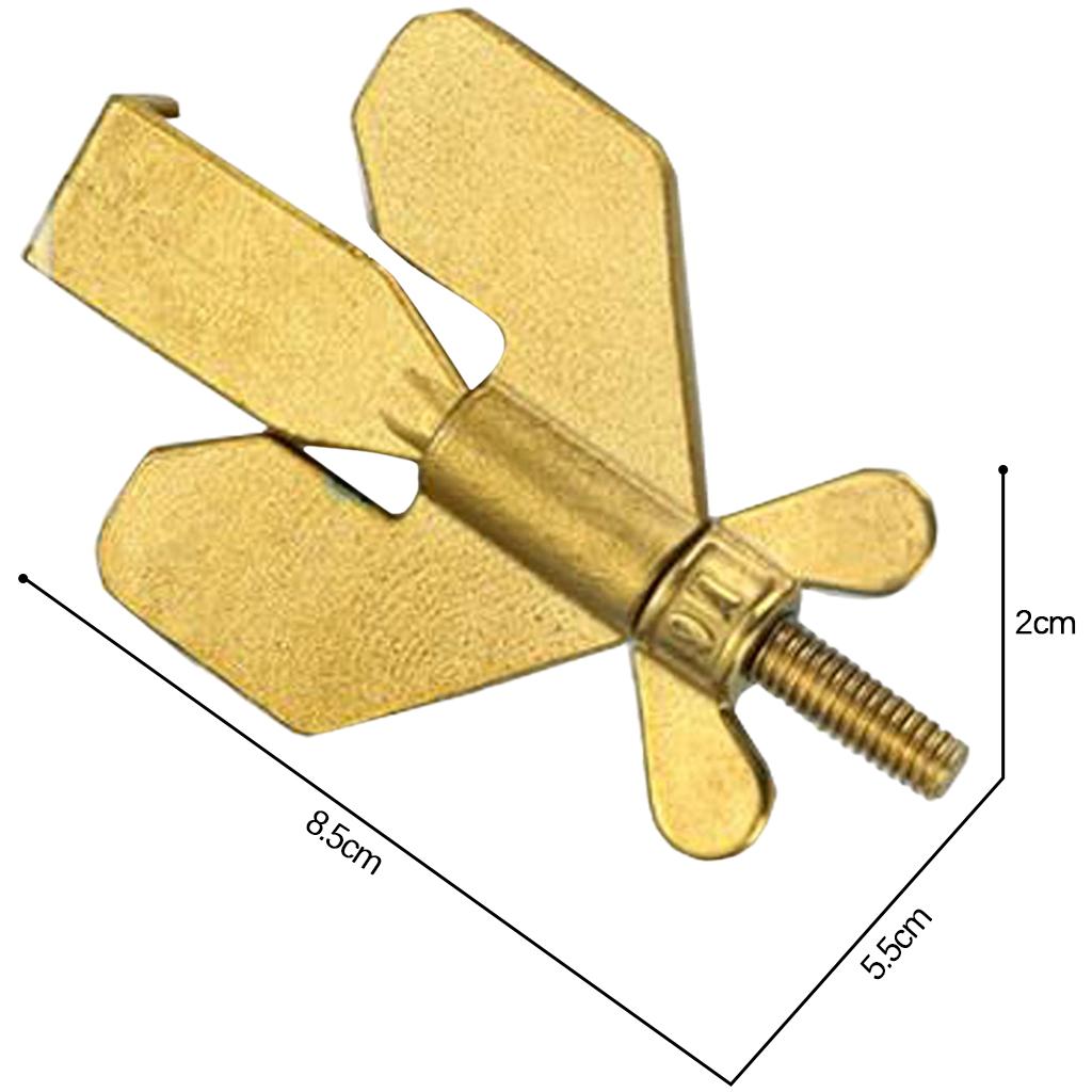 Stainless Steel Small Portable Door Lock Security Bedroom Safety Lock Gold