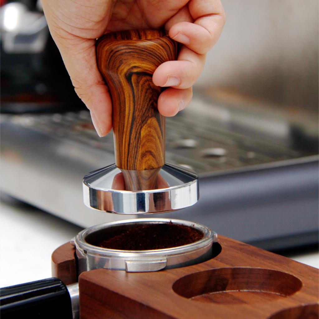 Coffee Tamper Hammer Flat Base Press Barista Coffee Leveler Kitchen 51mm