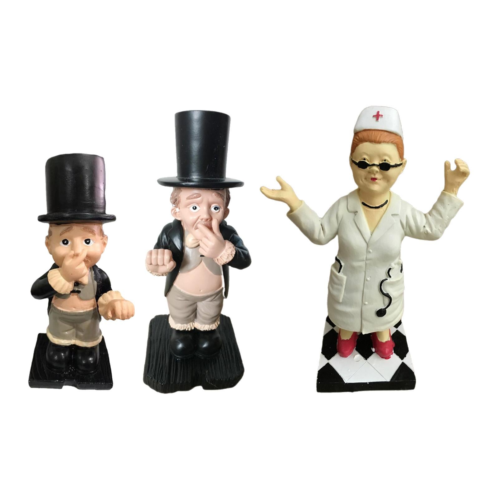 Resin Butler Shape Ornament Garden Statues Outdoor Yard Ornament Decor 20x8x8cm A
