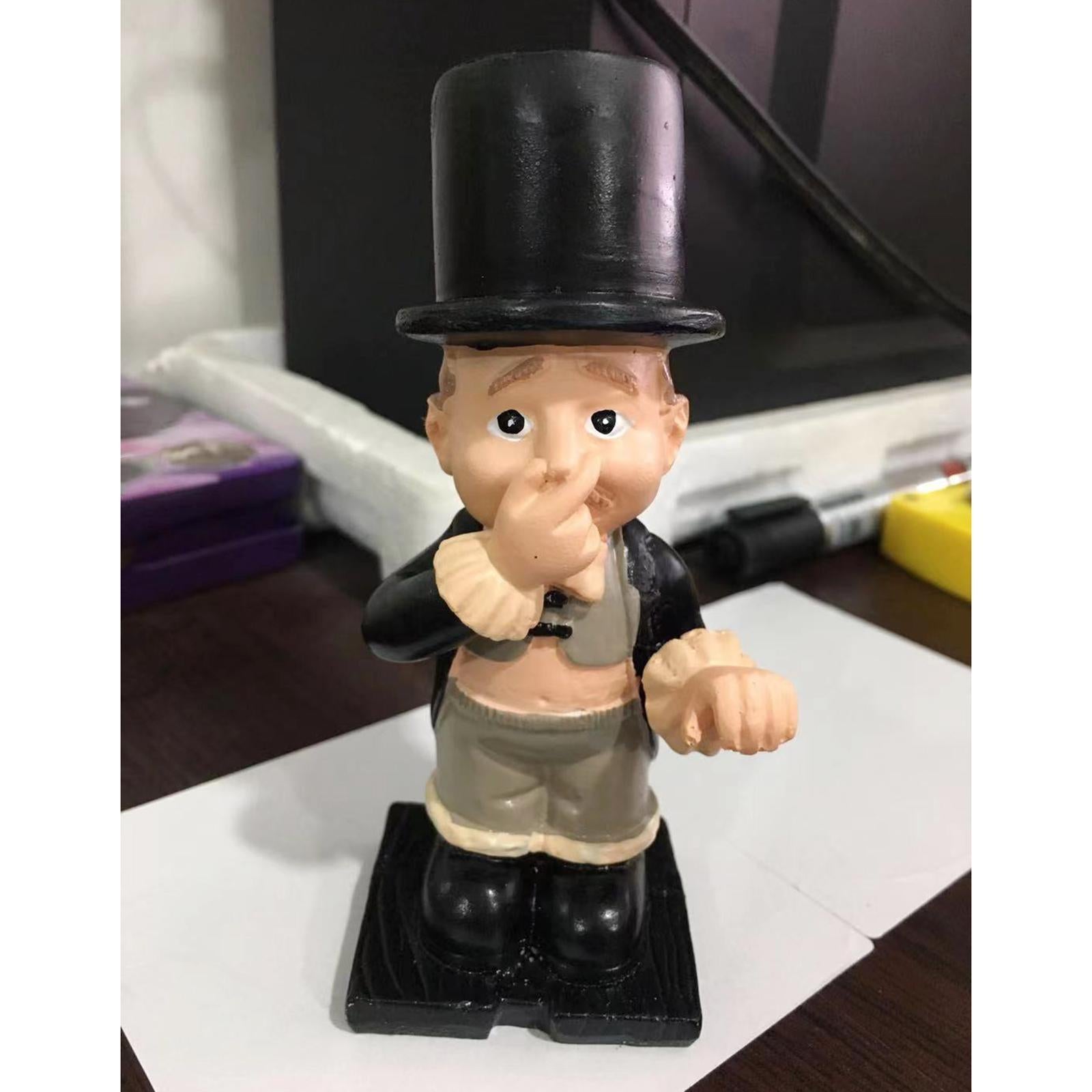 Resin Butler Shape Ornament Garden Statues Outdoor Yard Ornament Decor 12x5x5cm