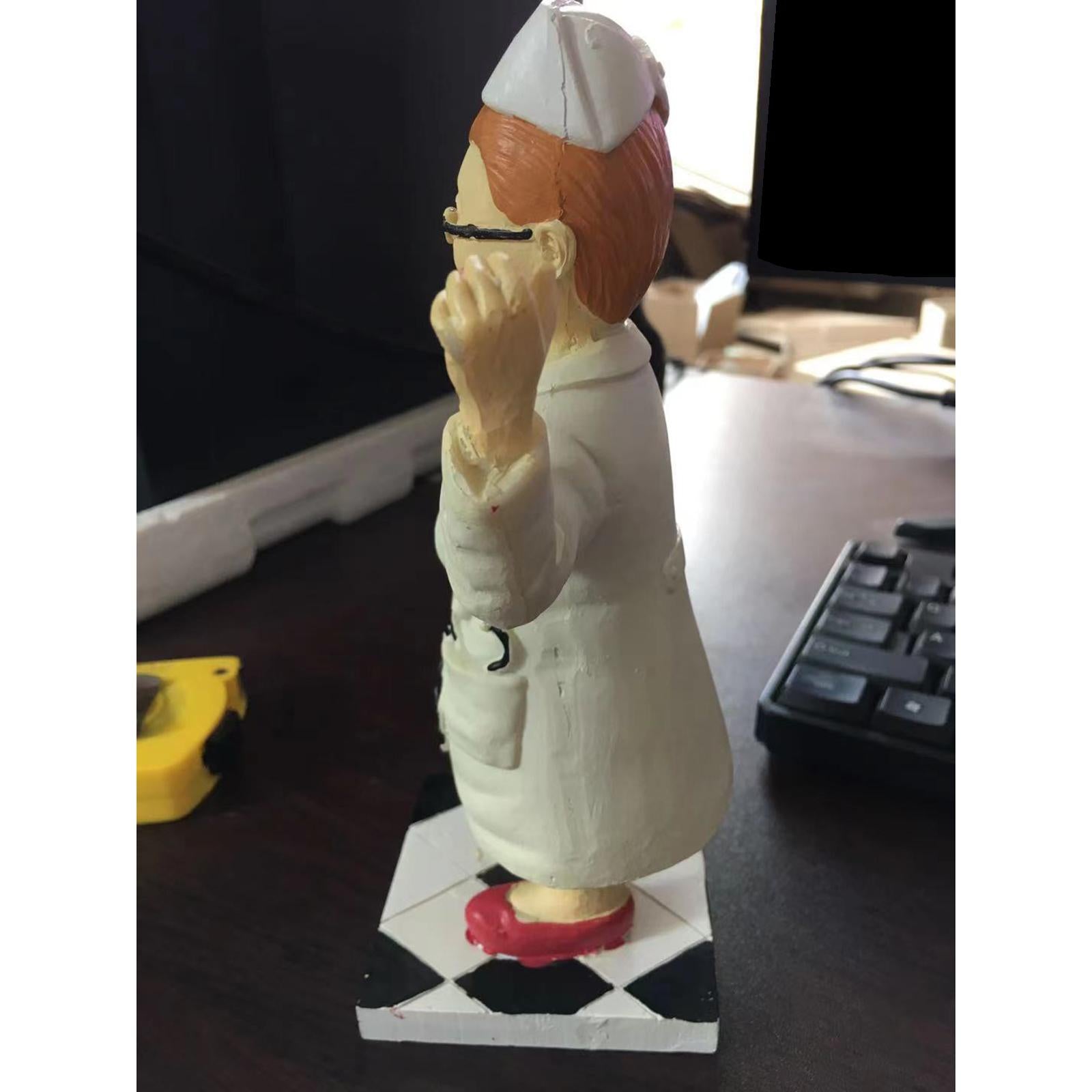 Resin Butler Shape Ornament Garden Statues Outdoor Yard Ornament Decor 20x8x8cm B