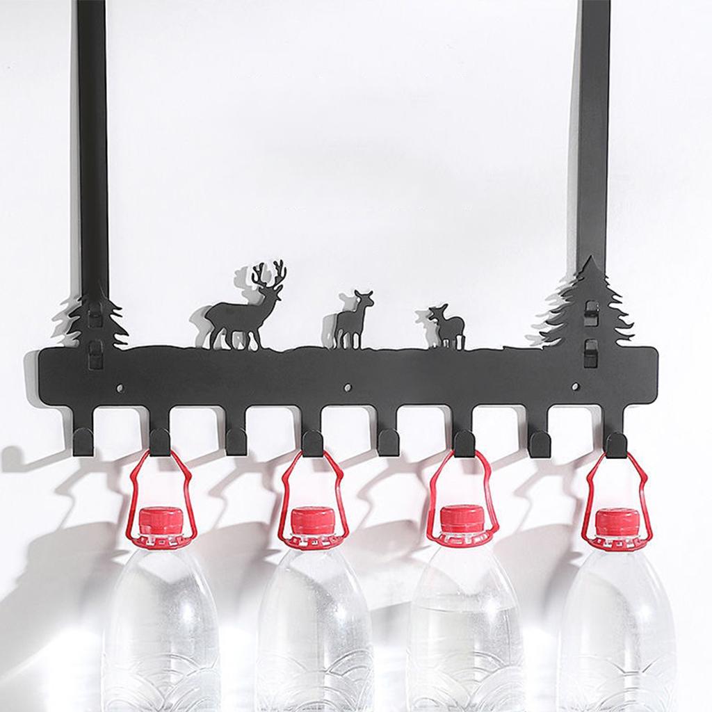 Over The Door Hooks Hanger Heavy-Duty Carbon Steel with 8 Hooks for Coat