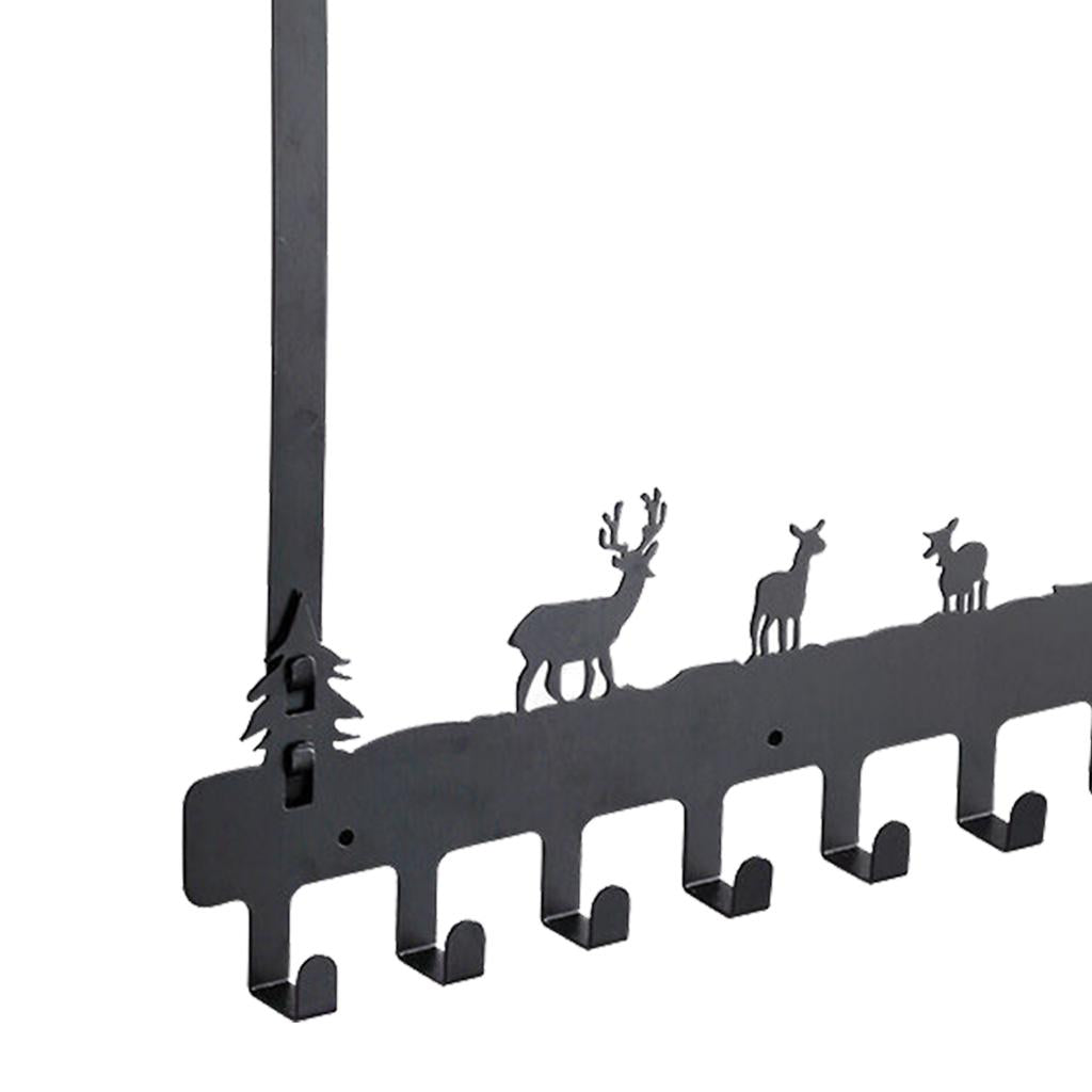Over The Door Hooks Hanger Heavy-Duty Carbon Steel with 8 Hooks for Coat