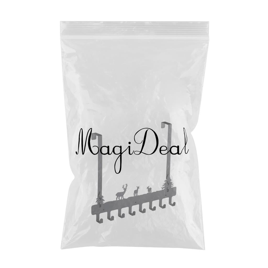 Over The Door Hooks Hanger Heavy-Duty Carbon Steel with 8 Hooks for Coat