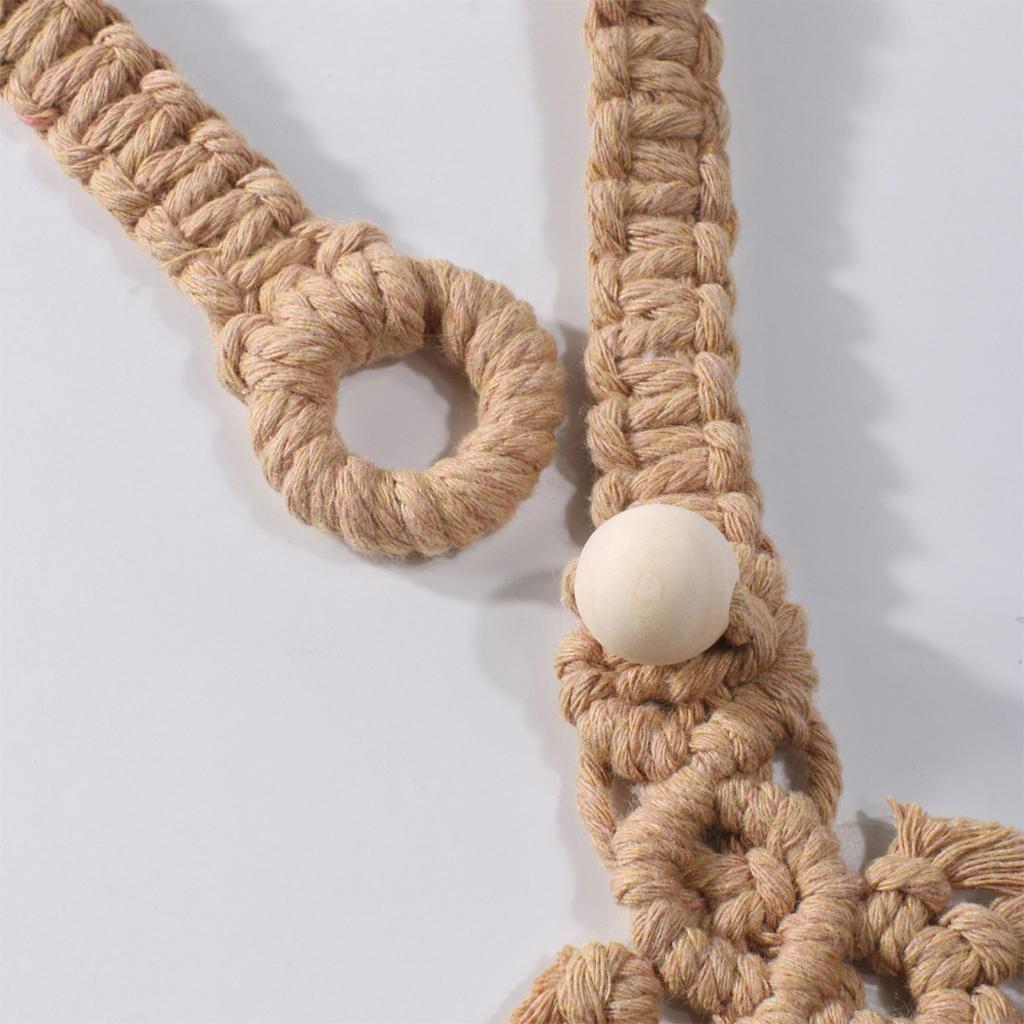 Boho Leaf Curtain Tie Rope Woven Tassel for Home Bedroom Living Room Decor Coffee