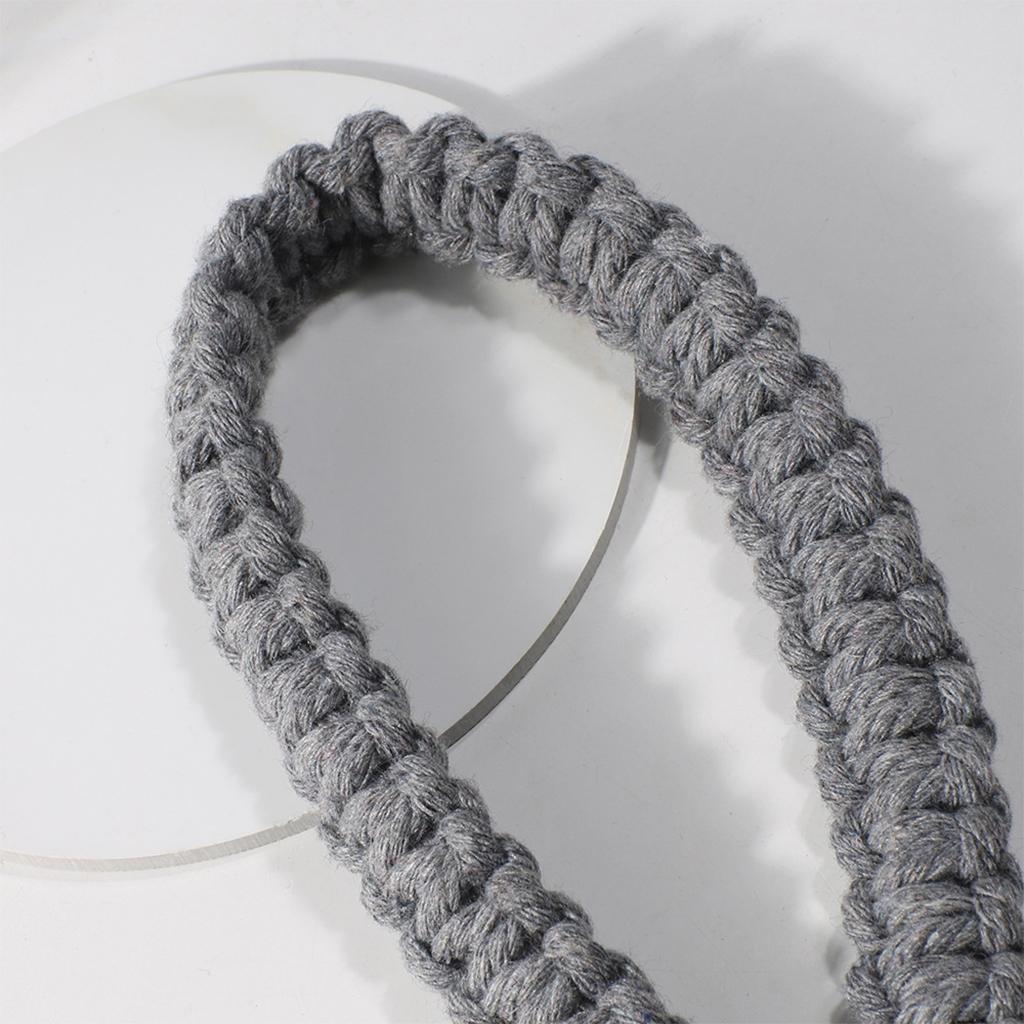 Boho Leaf Curtain Tie Rope Woven Tassel for Home Bedroom Living Room Decor Grey