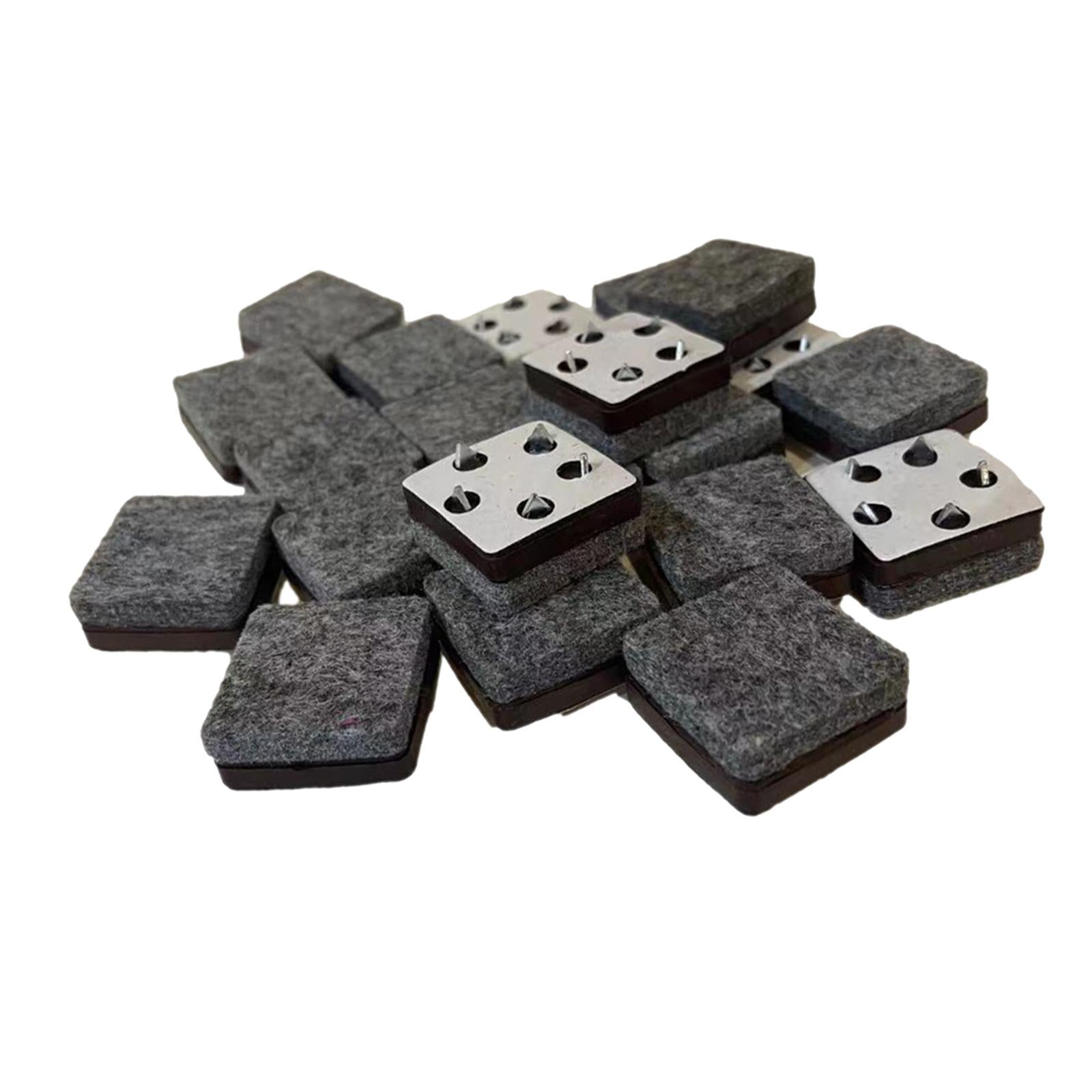 Non-slip Soft Nail-on Felt Floor Protectors Chair Leg Pad 20pcs Slide Guard 25mm Square