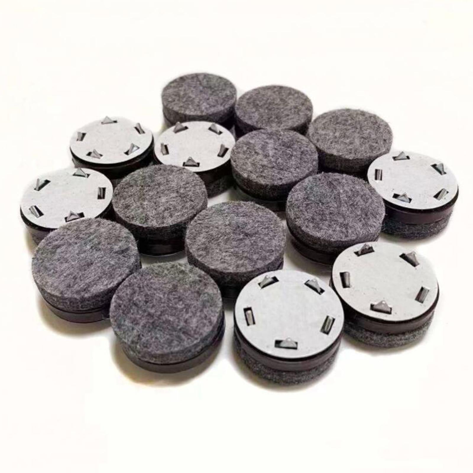 Non-slip Soft Nail-on Felt Floor Protectors Chair Leg Pad 20pcs Slide Guard 25mm Round